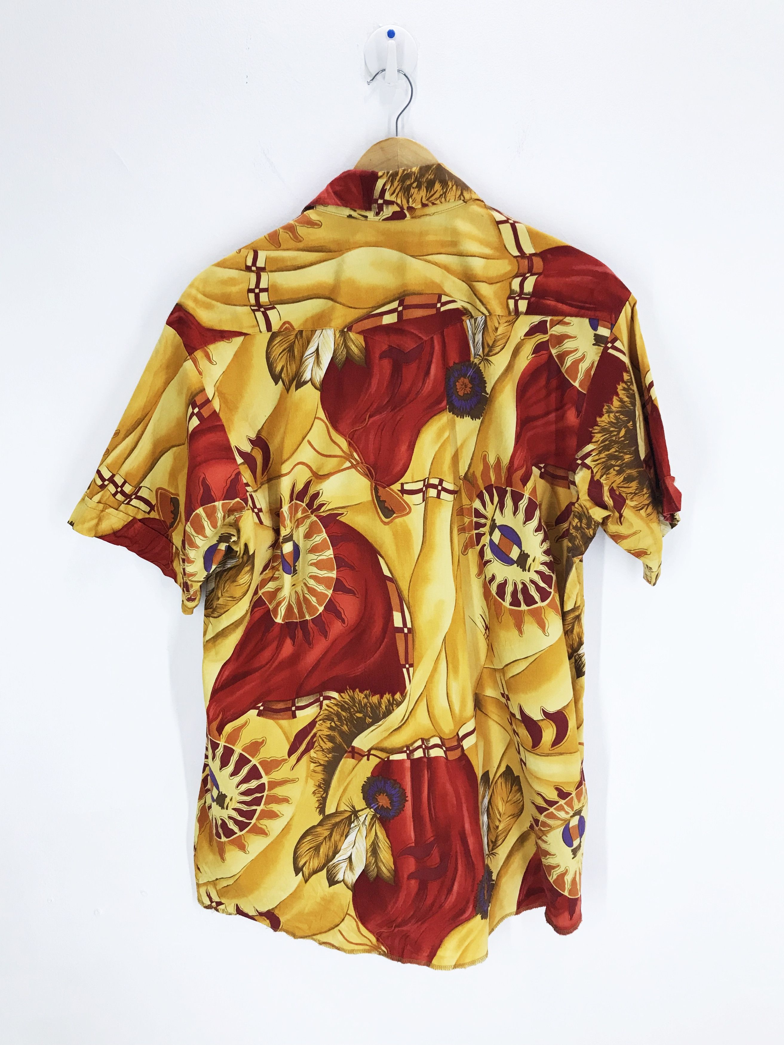 Cowboy Equipment Panhandle Slim Red Indian Motive Button Snap Western Shirt Size US L / EU 52-54 / 3 - 5 Thumbnail