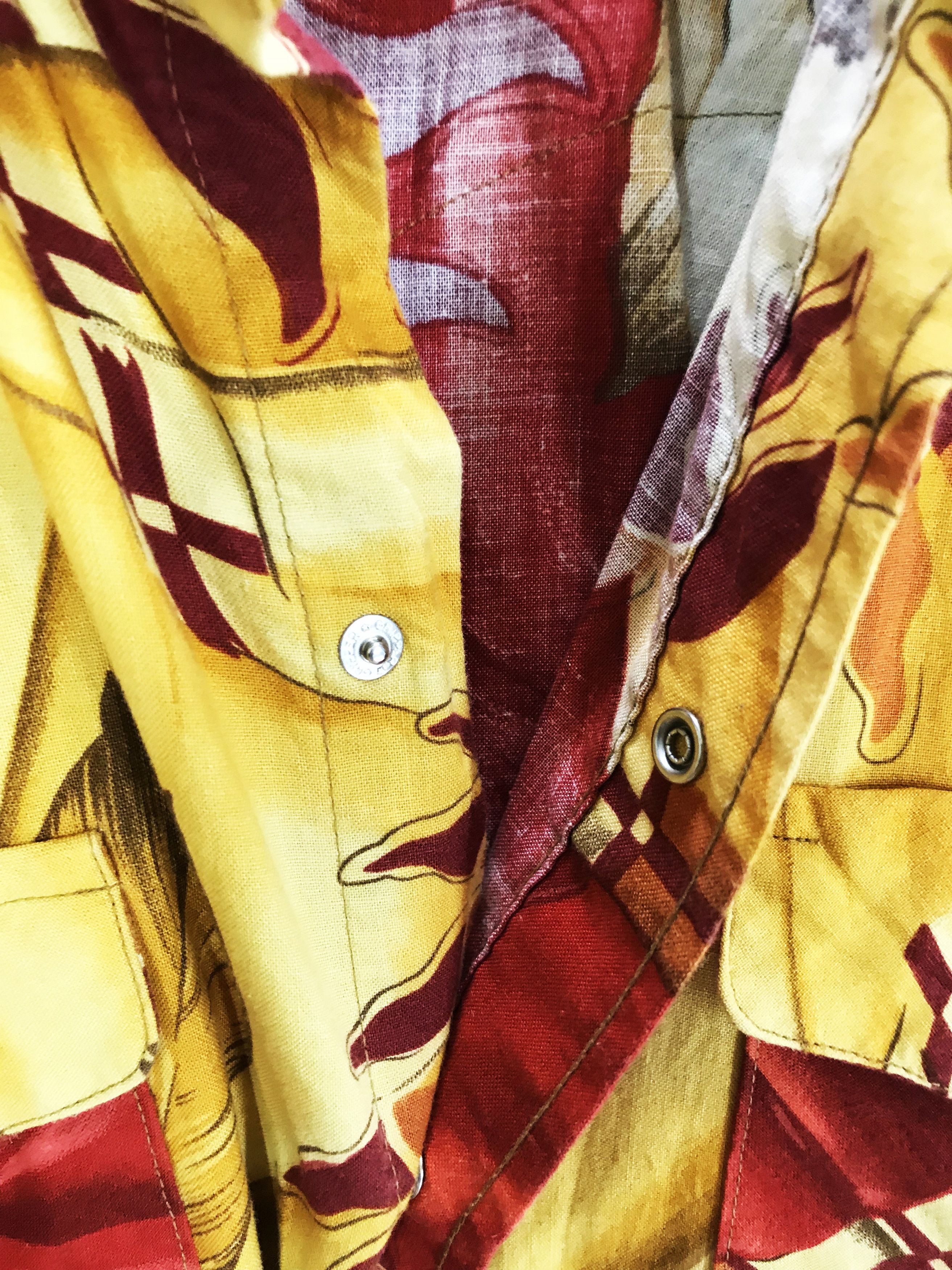 Cowboy Equipment Panhandle Slim Red Indian Motive Button Snap Western Shirt Size US L / EU 52-54 / 3 - 8 Thumbnail