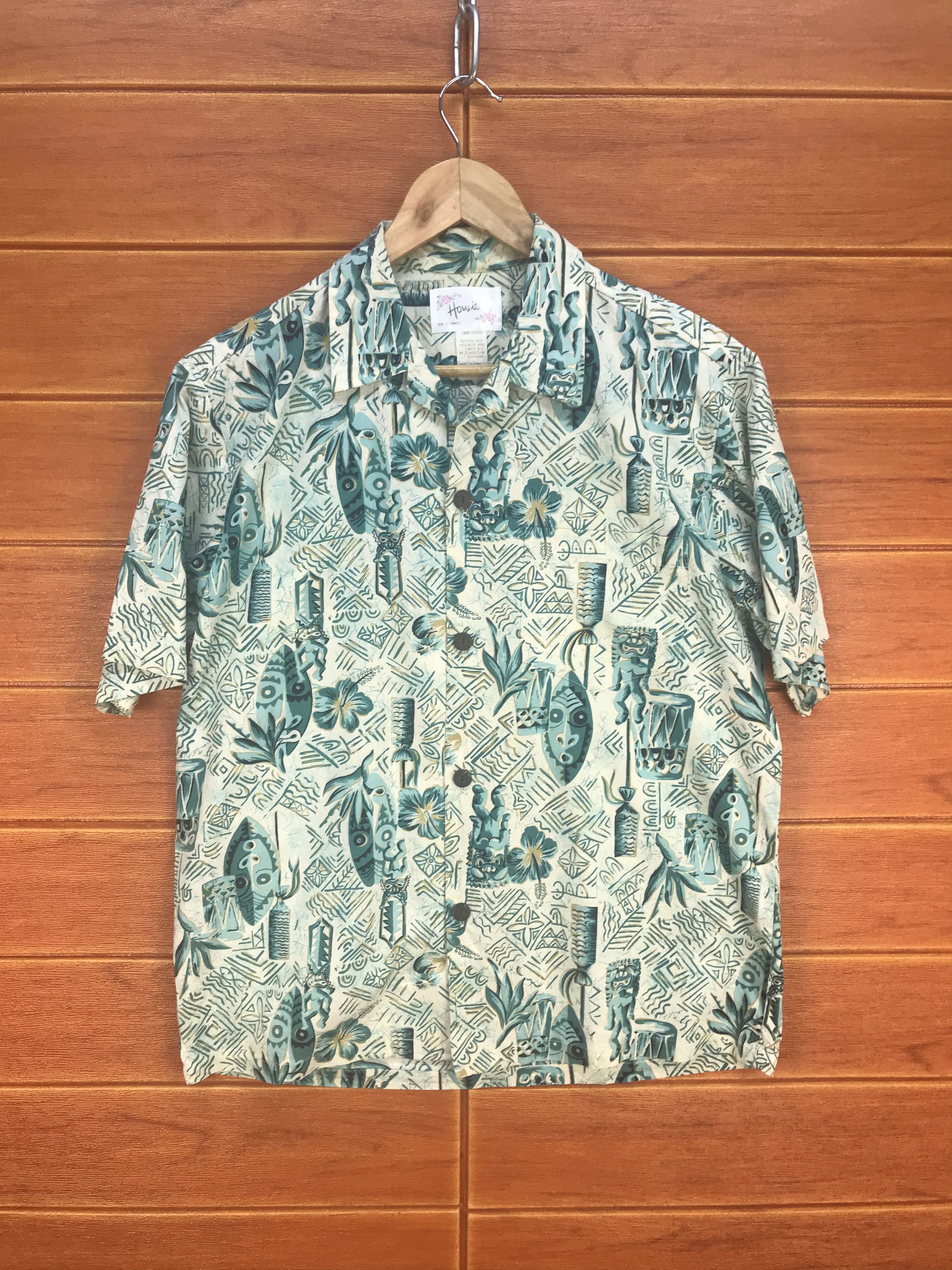 Howe Vintage 70s 80s Tiki Hawaii Howie By Howen Ent Aloha Shirt Size US S / EU 44-46 / 1 - 1 Thumbnail
