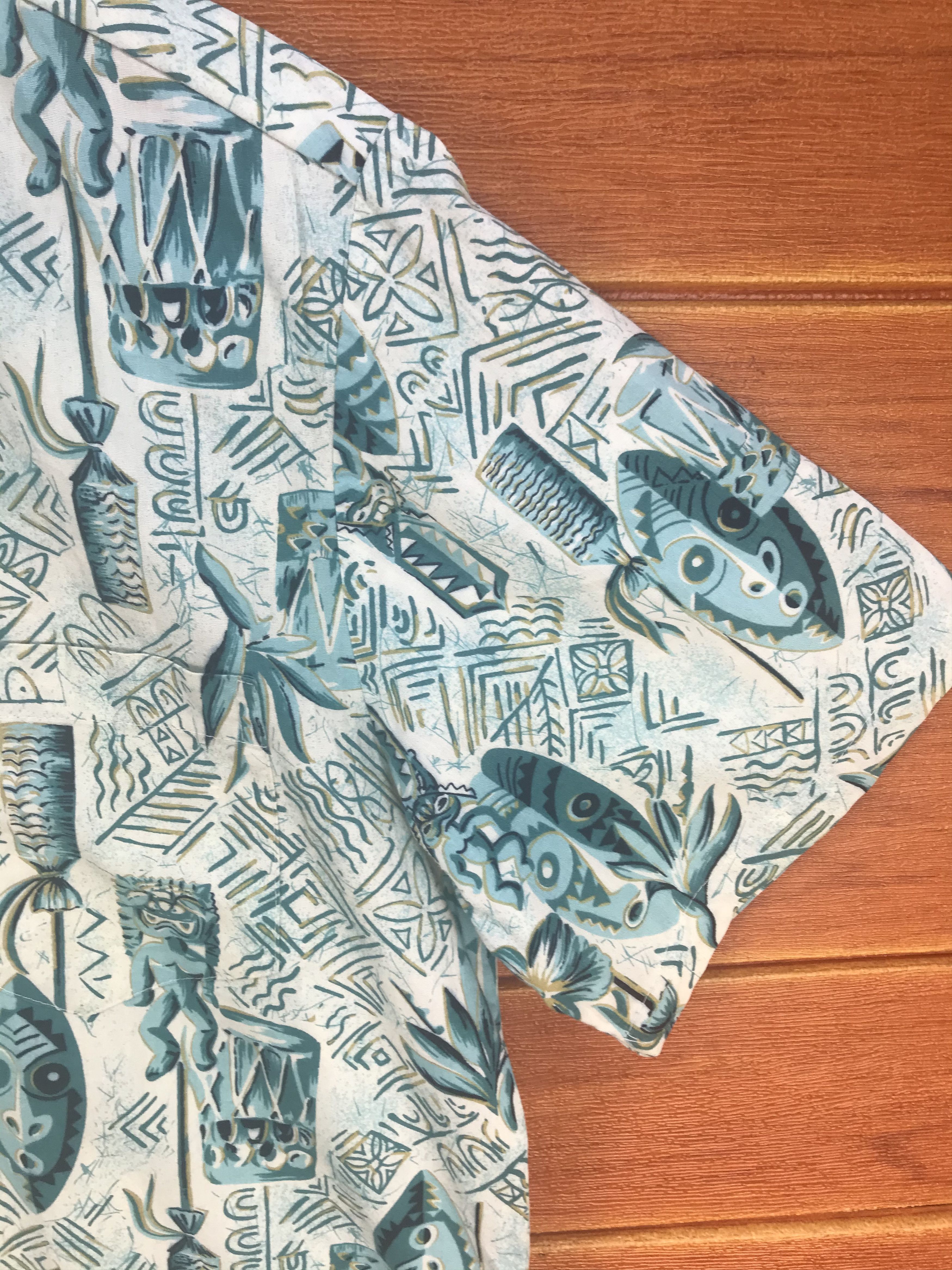 Howe Vintage 70s 80s Tiki Hawaii Howie By Howen Ent Aloha Shirt Size US S / EU 44-46 / 1 - 3 Thumbnail