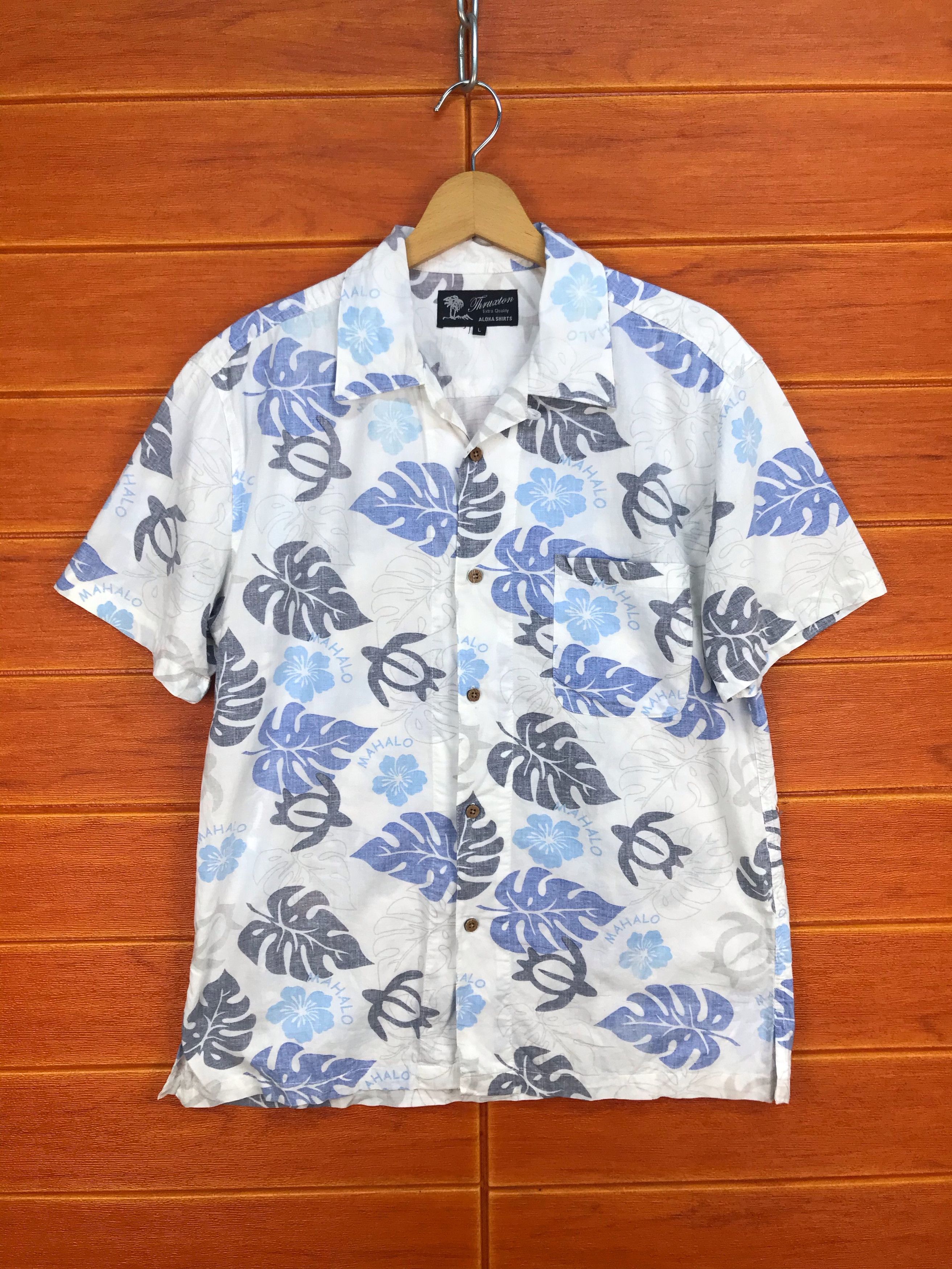 Japanese Hawaiian THRUXTON Mahalo Reverse Print Shirt