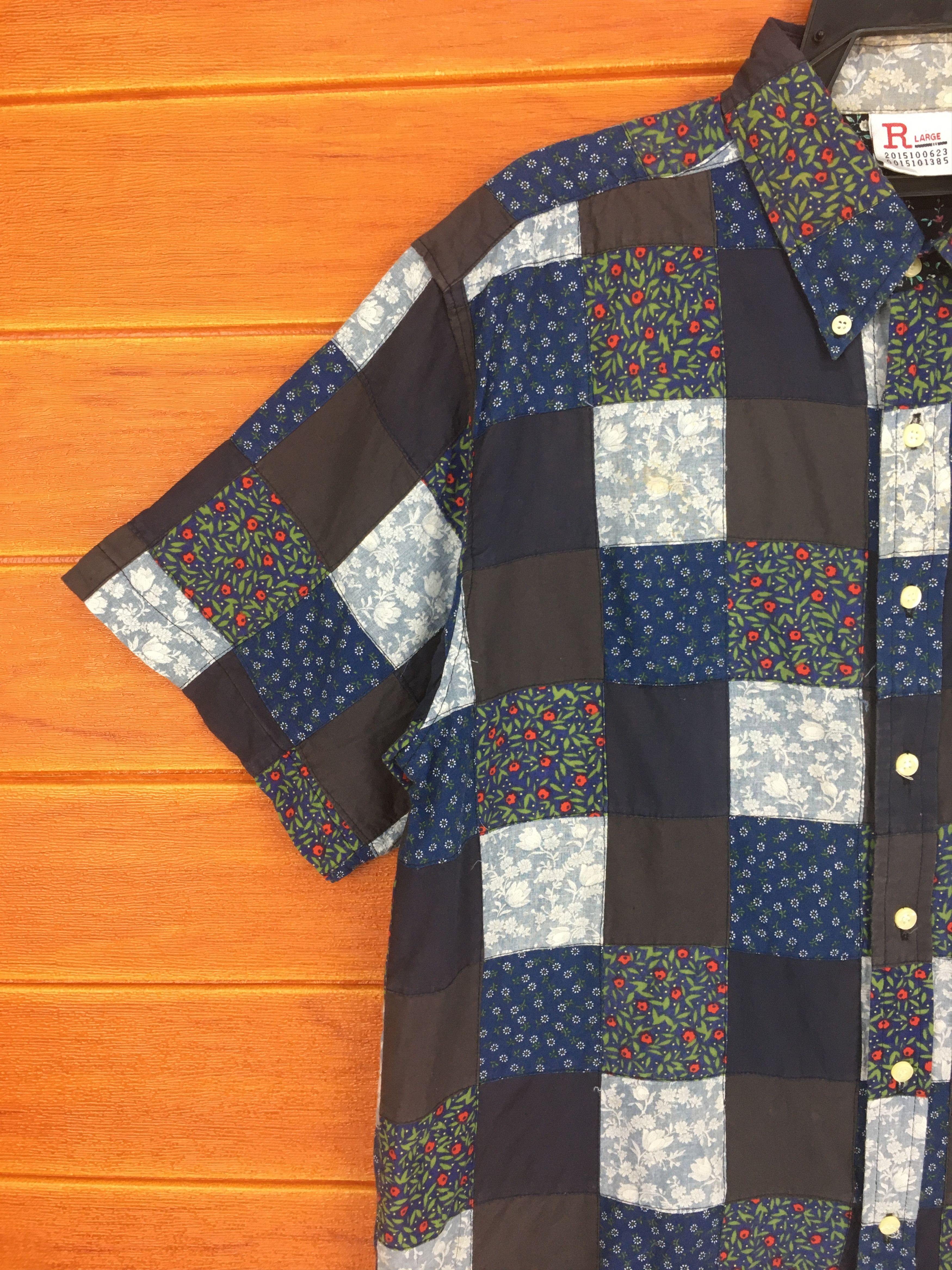 Vintage Vintage Patchwork Multi Design Button Up Shirt Size US M / EU 48-50 / 2 - 2 Thumbnail