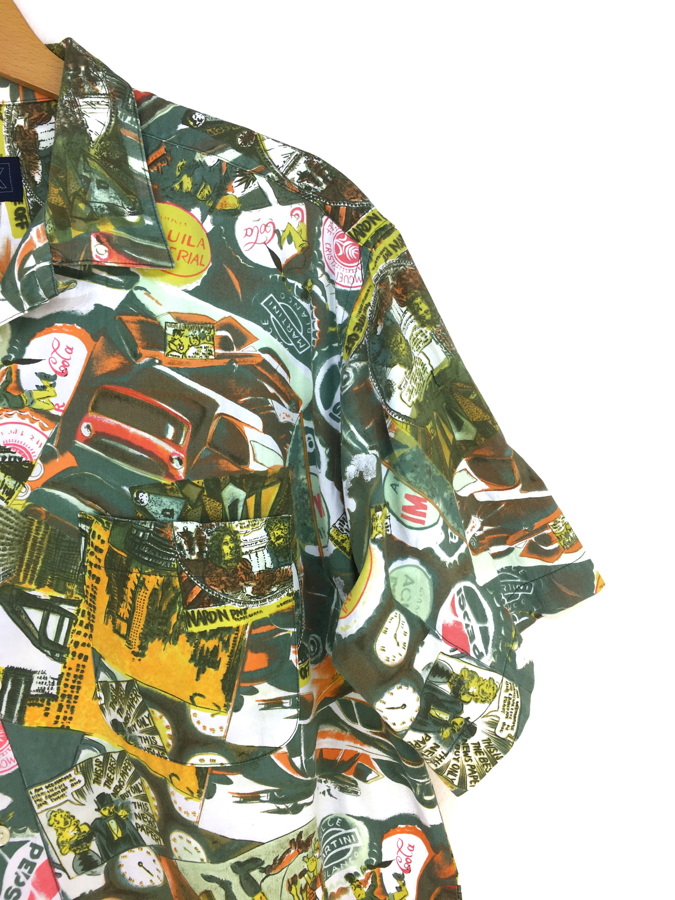 Vintage Vintage Sign Art Coca Cola Pepsi Hawaiian Shirt Size US L / EU 52-54 / 3 - 3 Thumbnail