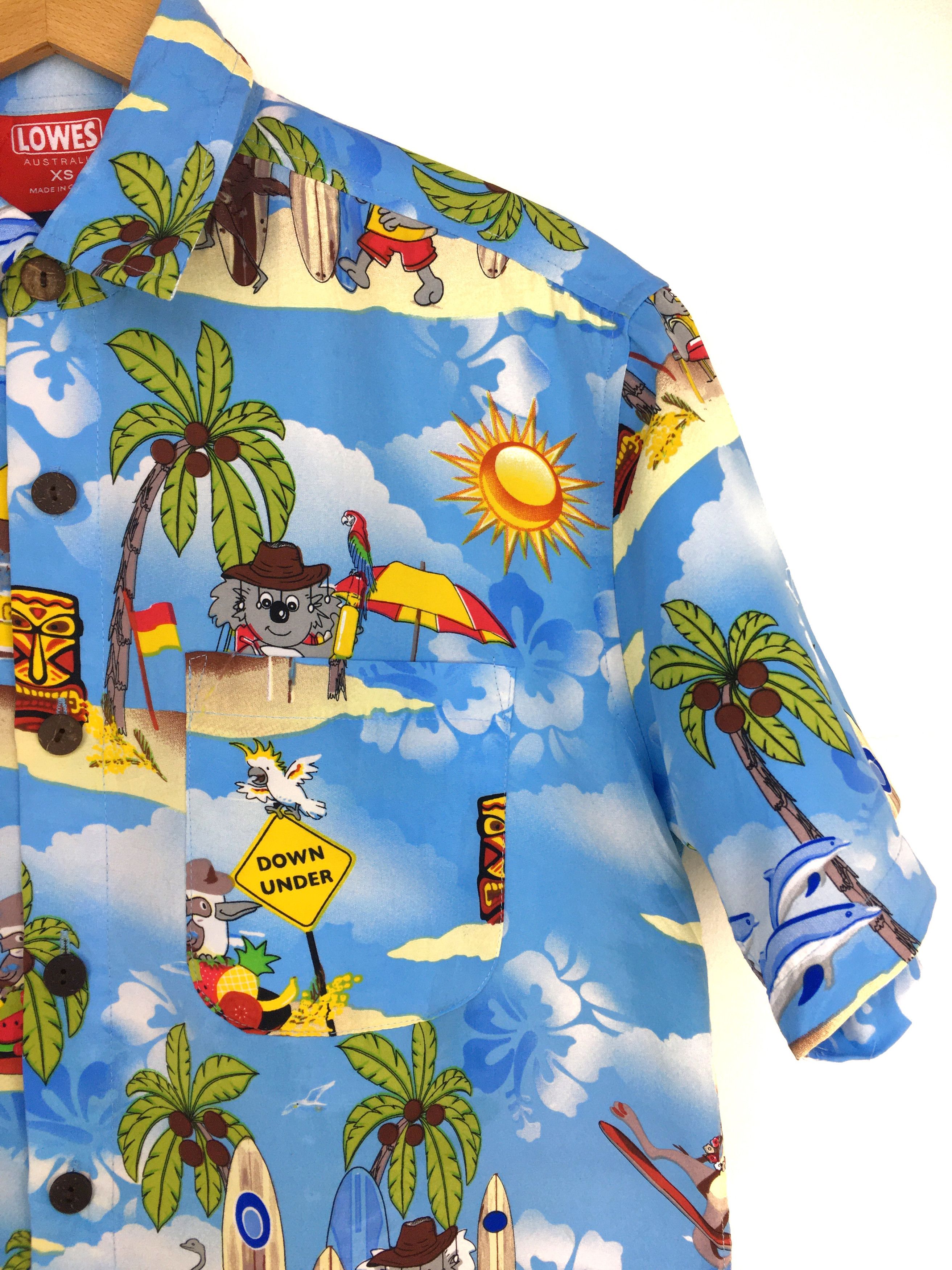Man Made In Australia Vintage LOWES AUSTRALIA Hawaiian Shirt Size US S / EU 44-46 / 1 - 3 Thumbnail