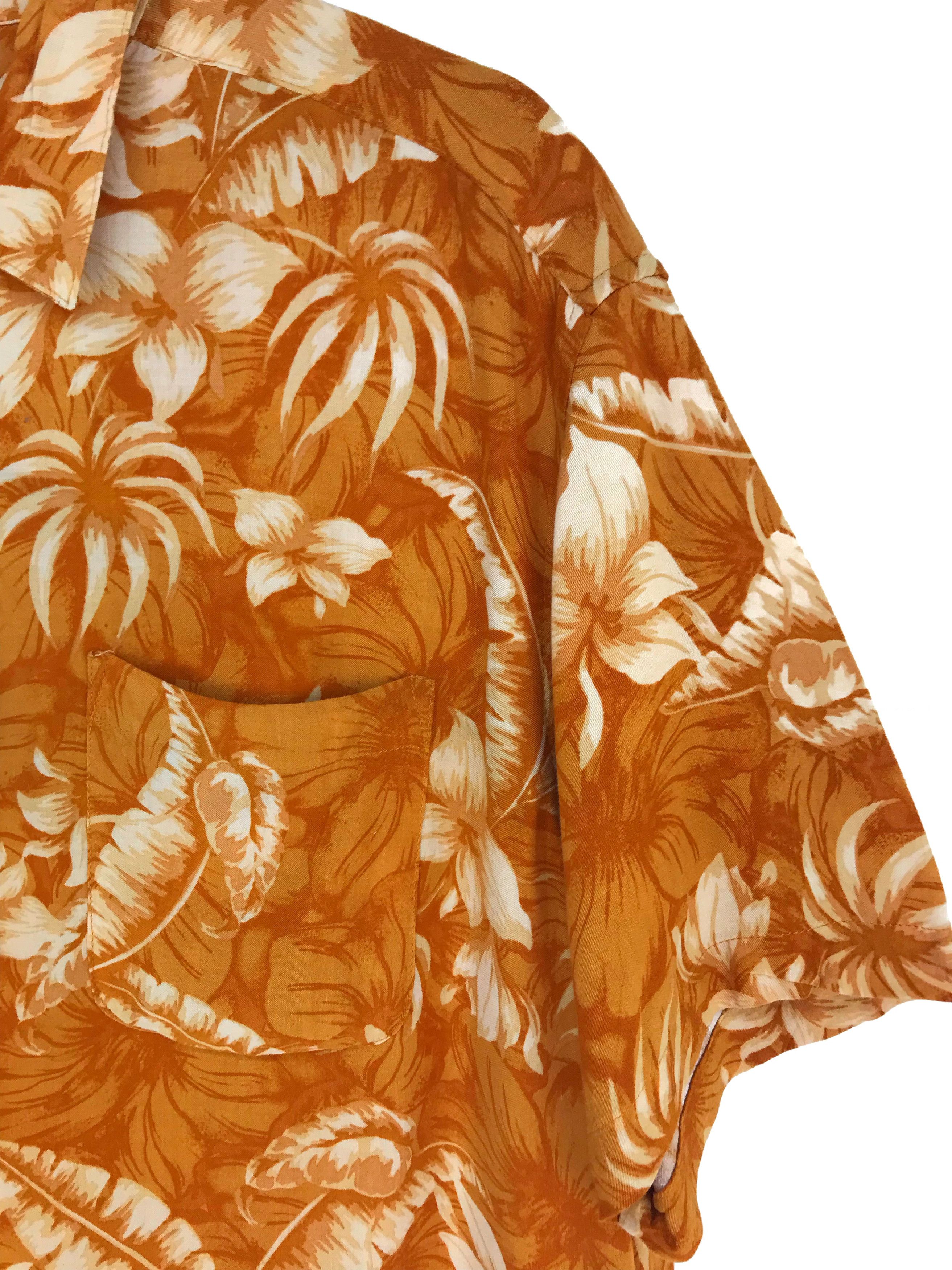 Panama Jack Vintage Hawaiian PANAMA JACK Rain Forest Brown Shirt Size US M / EU 48-50 / 2 - 3 Thumbnail