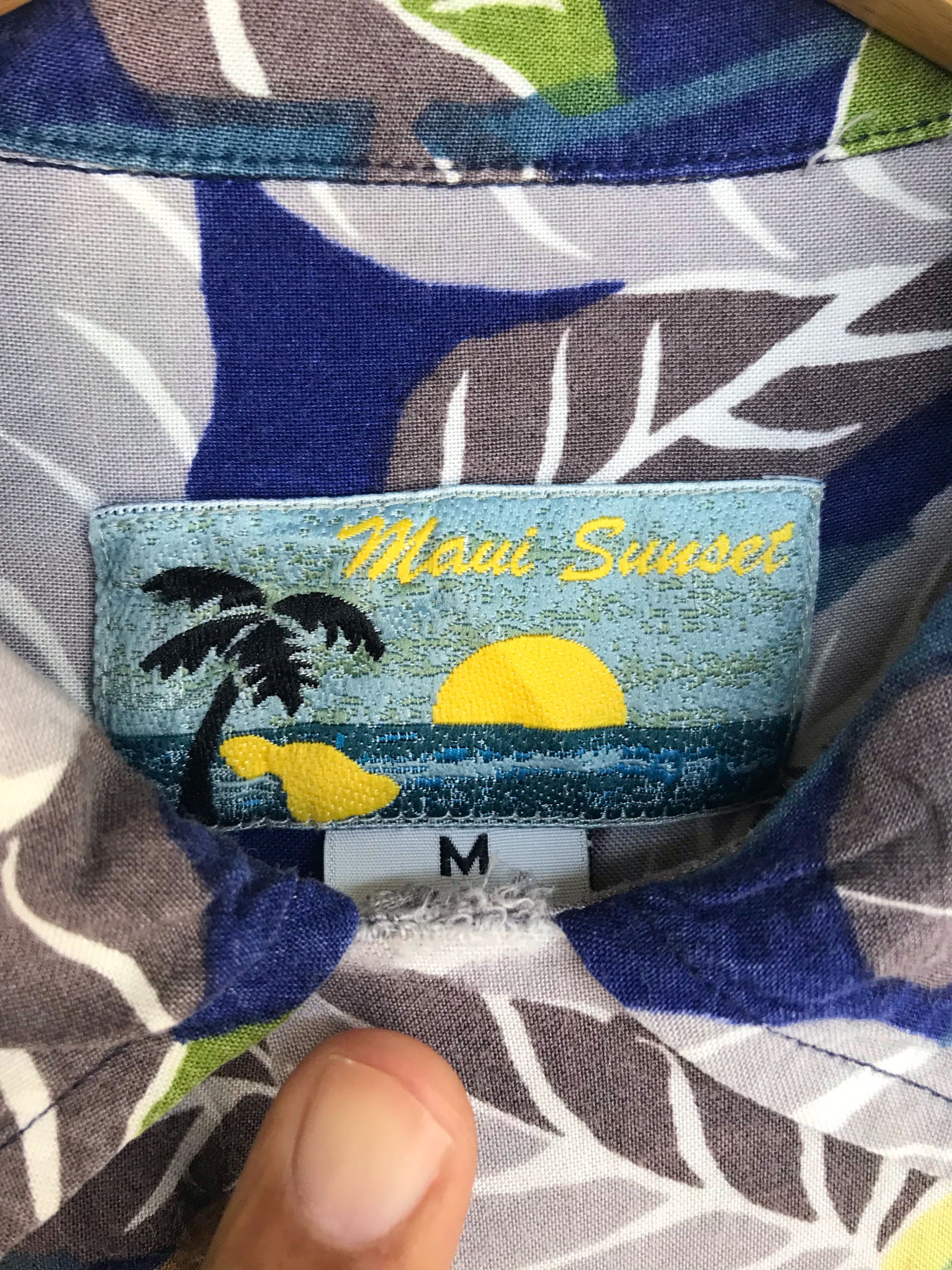 Vintage Vintage Hawaiian MAUI SUNSET Fruits & Leaf Shirt Size US M / EU 48-50 / 2 - 7 Thumbnail