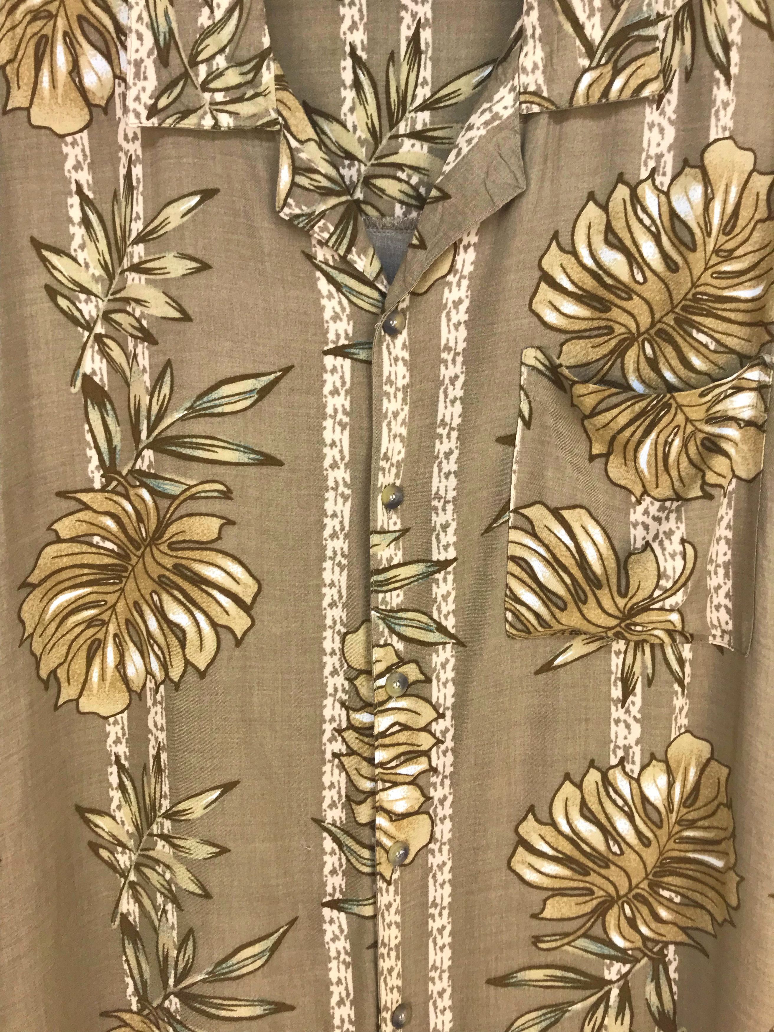 Vintage Vintage Hawaiian BIG CREEK Big Leaf Panel Border Shirt Size US M / EU 48-50 / 2 - 4 Thumbnail