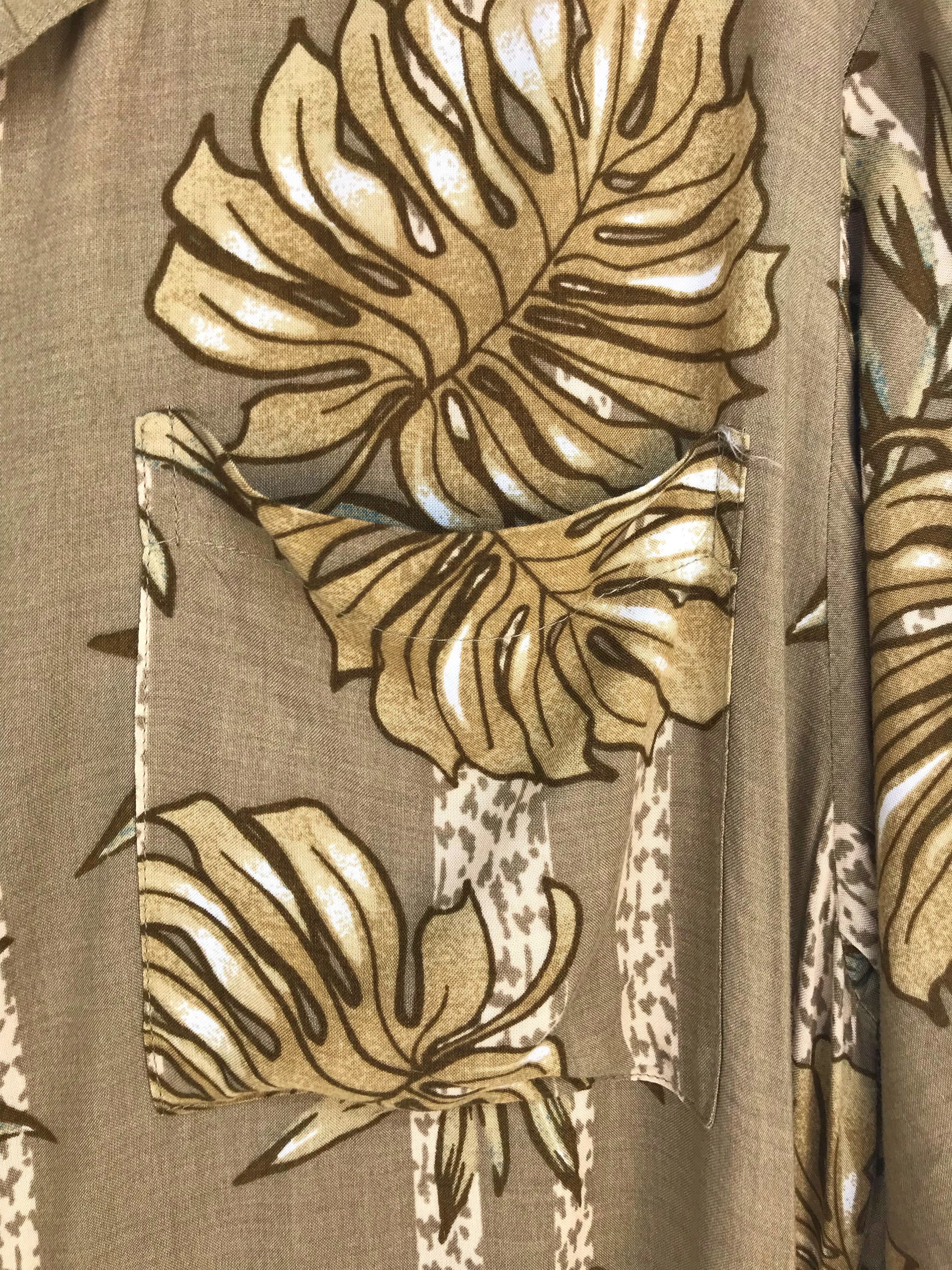 Vintage Vintage Hawaiian BIG CREEK Big Leaf Panel Border Shirt Size US M / EU 48-50 / 2 - 6 Thumbnail