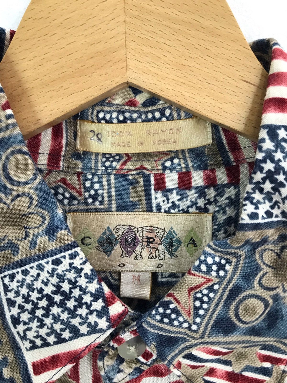 Vintage Vintage Hawaiian CAMPIA MODA 100% Rayon US Flag Floral Baggy Size US M / EU 48-50 / 2 - 5 Thumbnail
