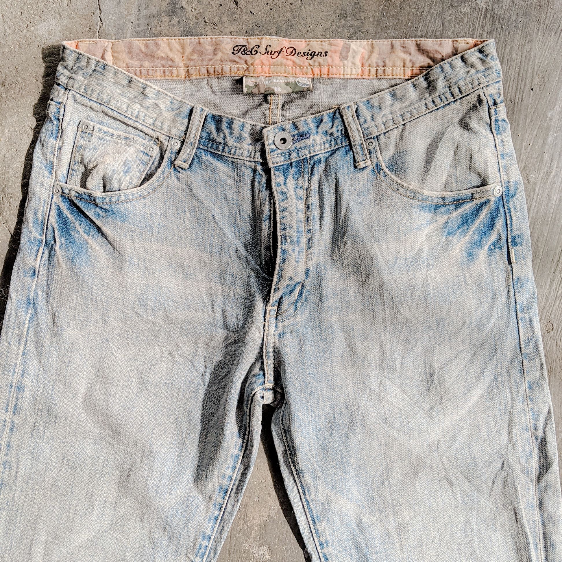 Japanese Brand × Jean × Vintage W30 🔥 Vintage T&C Surf Distress Jean Faded Denim Pants Sicks Size US 30 / EU 46 - 13 Thumbnail