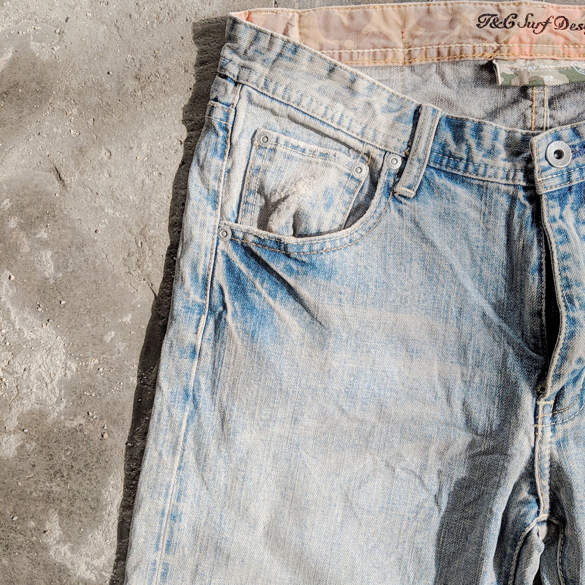 Japanese Brand × Jean × Vintage W30 🔥 Vintage T&C Surf Distress Jean Faded Denim Pants Sicks Size US 30 / EU 46 - 12 Thumbnail