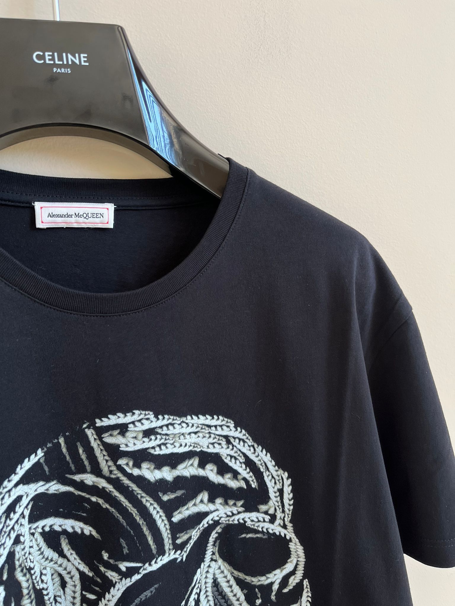 Alexander McQueen Short Sleeve Tee Shirt in Black Size US M / EU 48-50 / 2 - 2 Thumbnail