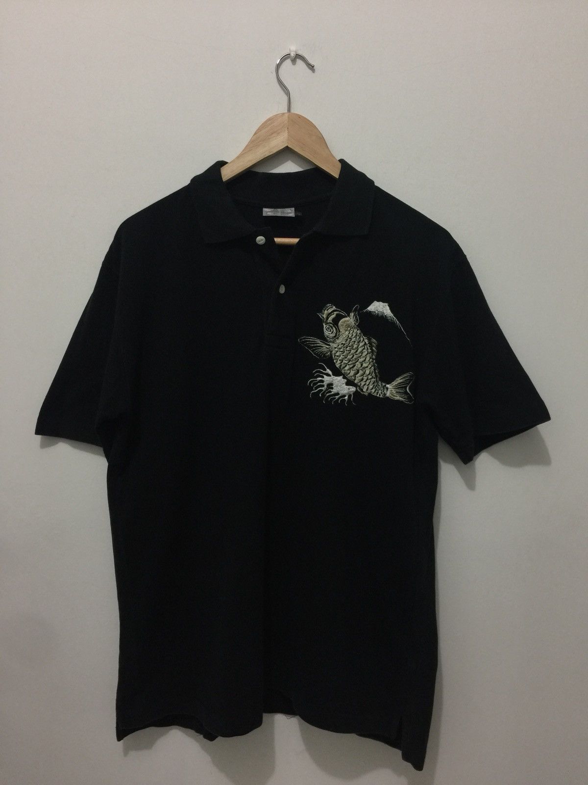 Japanese Brand Polos Khoi Fish Sukajan Embroidered Big Logo Size US L / EU 52-54 / 3 - 3 Thumbnail