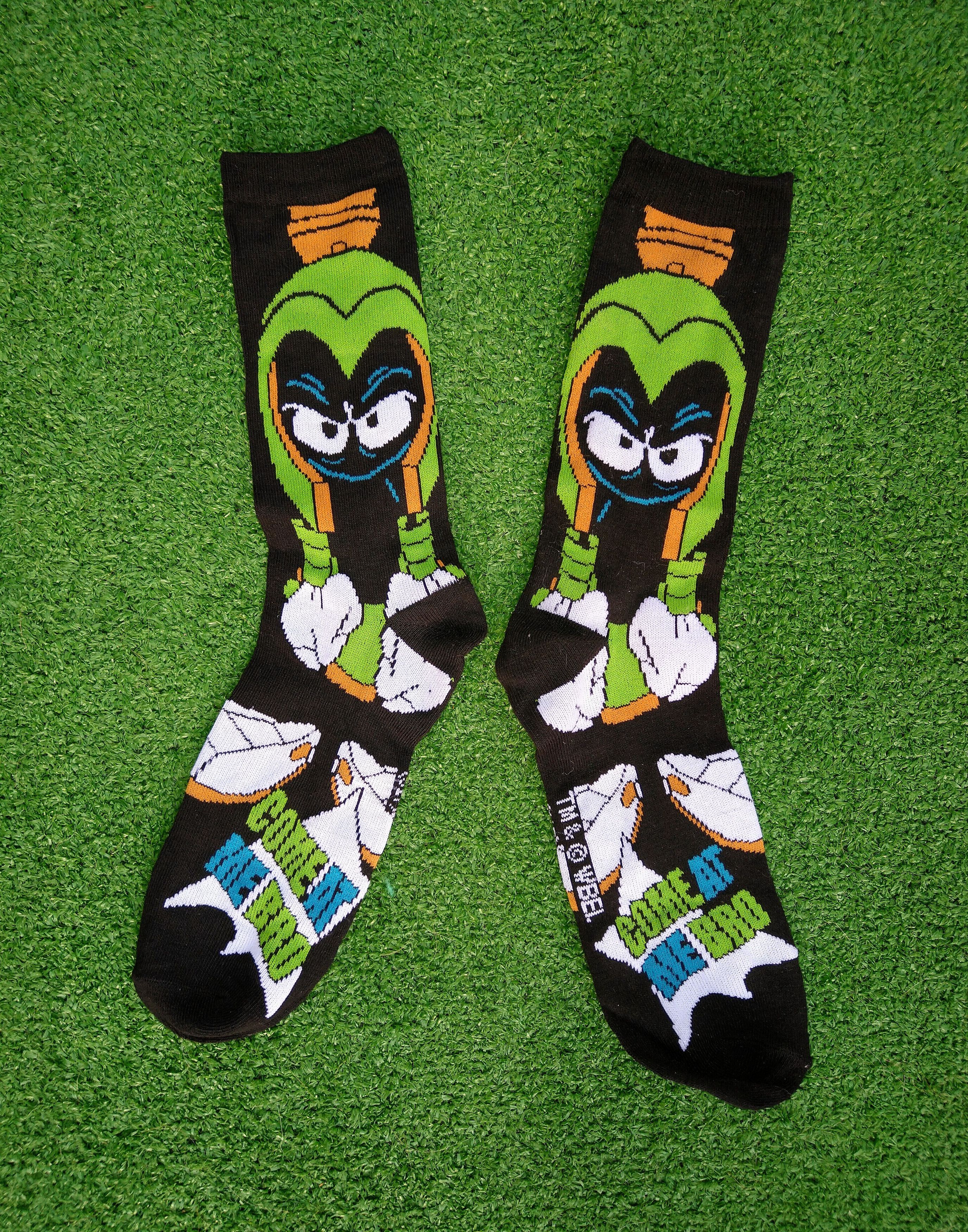 Streetwear Marvin the Martian Looney Tunes Come at me Bro Adult Socks Size ONE SIZE - 1 Preview