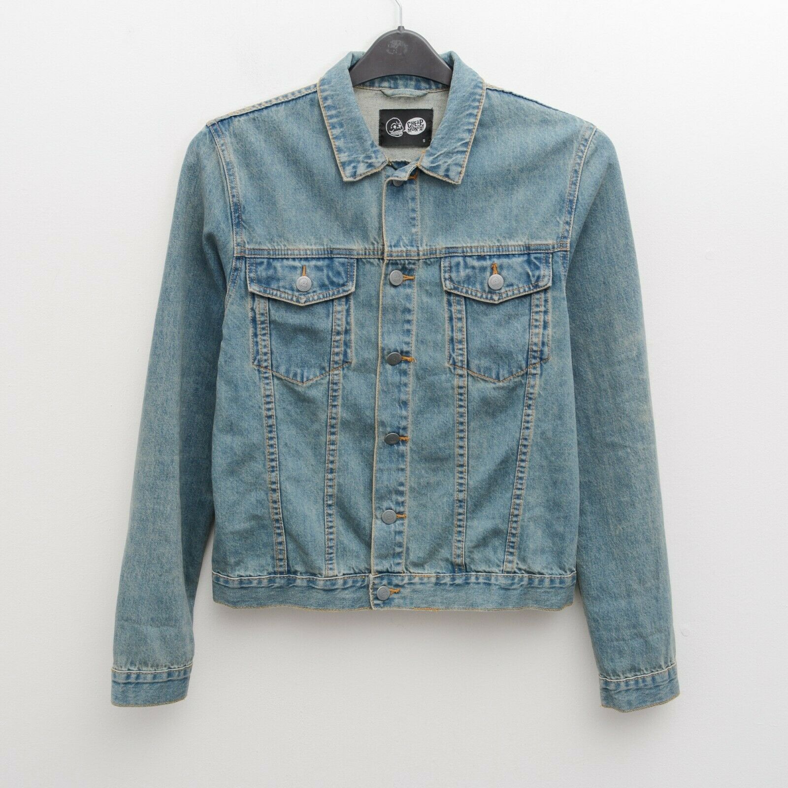 Cheap Monday Tobias Jean Jacket Denim Cotton Blue Blazer Top Coat Size S / US 4 / IT 40 - 1 Thumbnail