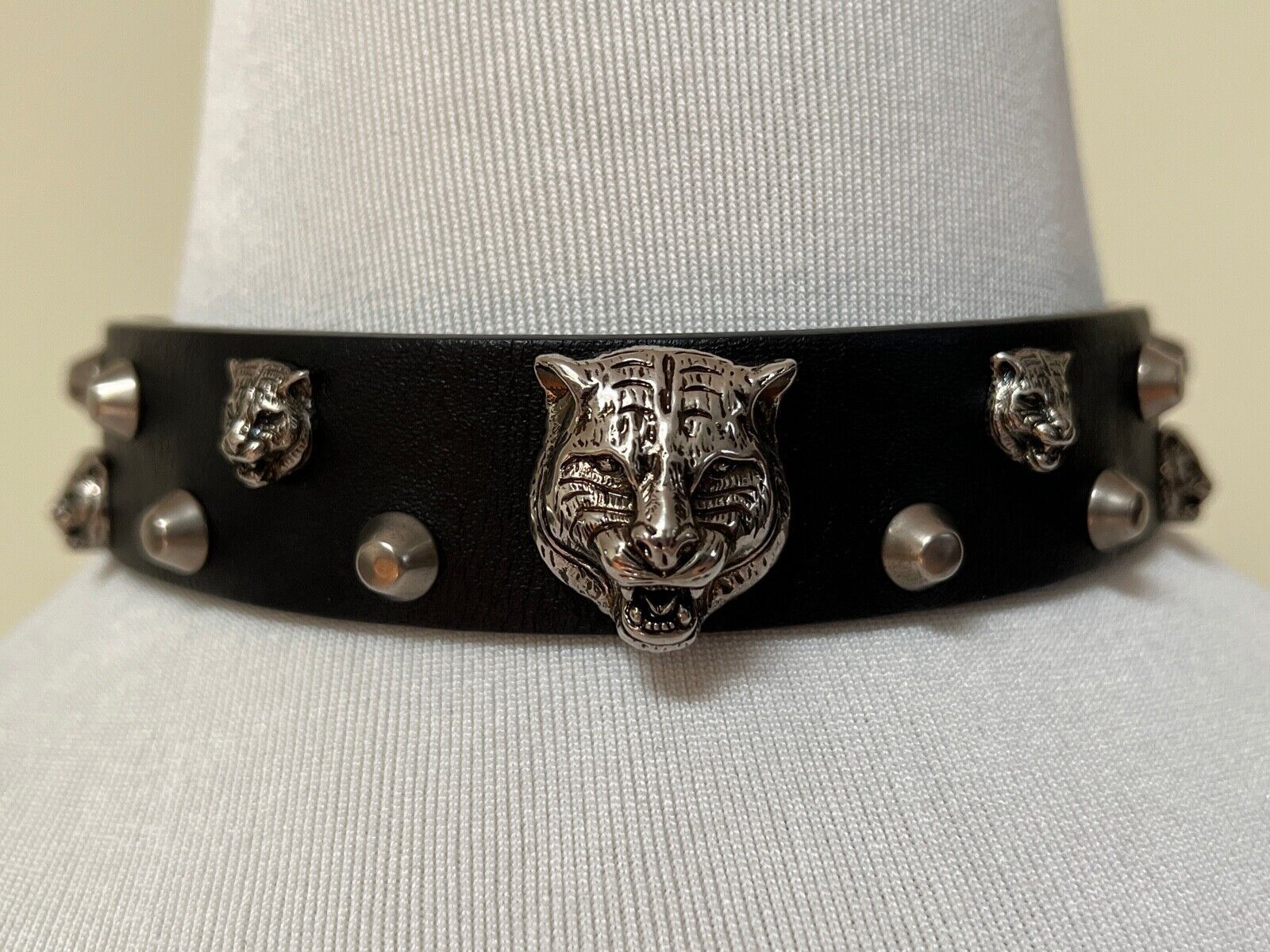 Gucci Choker Necklace in Silver & Black Size ONE SIZE - 10 Thumbnail