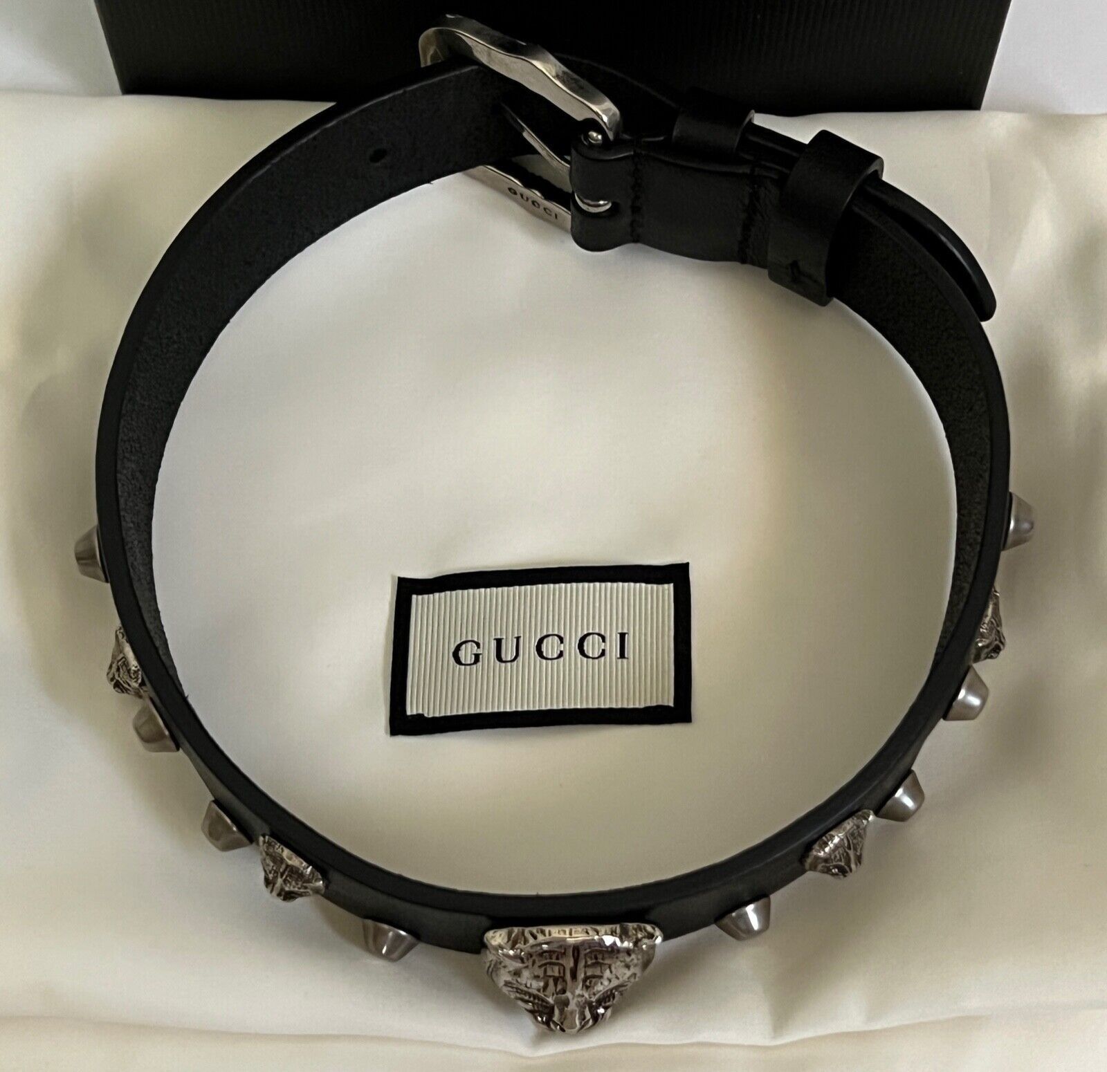 Gucci Choker Necklace in Silver & Black Size ONE SIZE - 3 Thumbnail