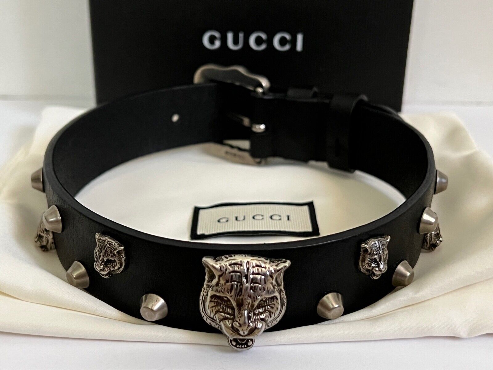 Gucci Choker Necklace in Silver & Black Size ONE SIZE - 2 Thumbnail