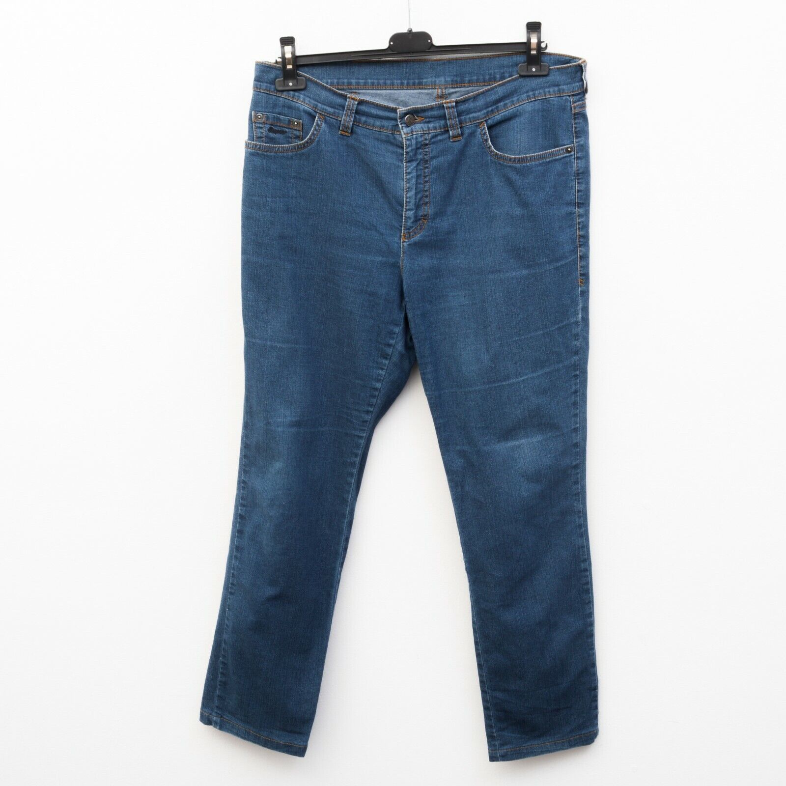 Bogner Jeans UK 16 Stretch Straight Regular EU 42 DE Denim Pants Size 35" - 1 Thumbnail