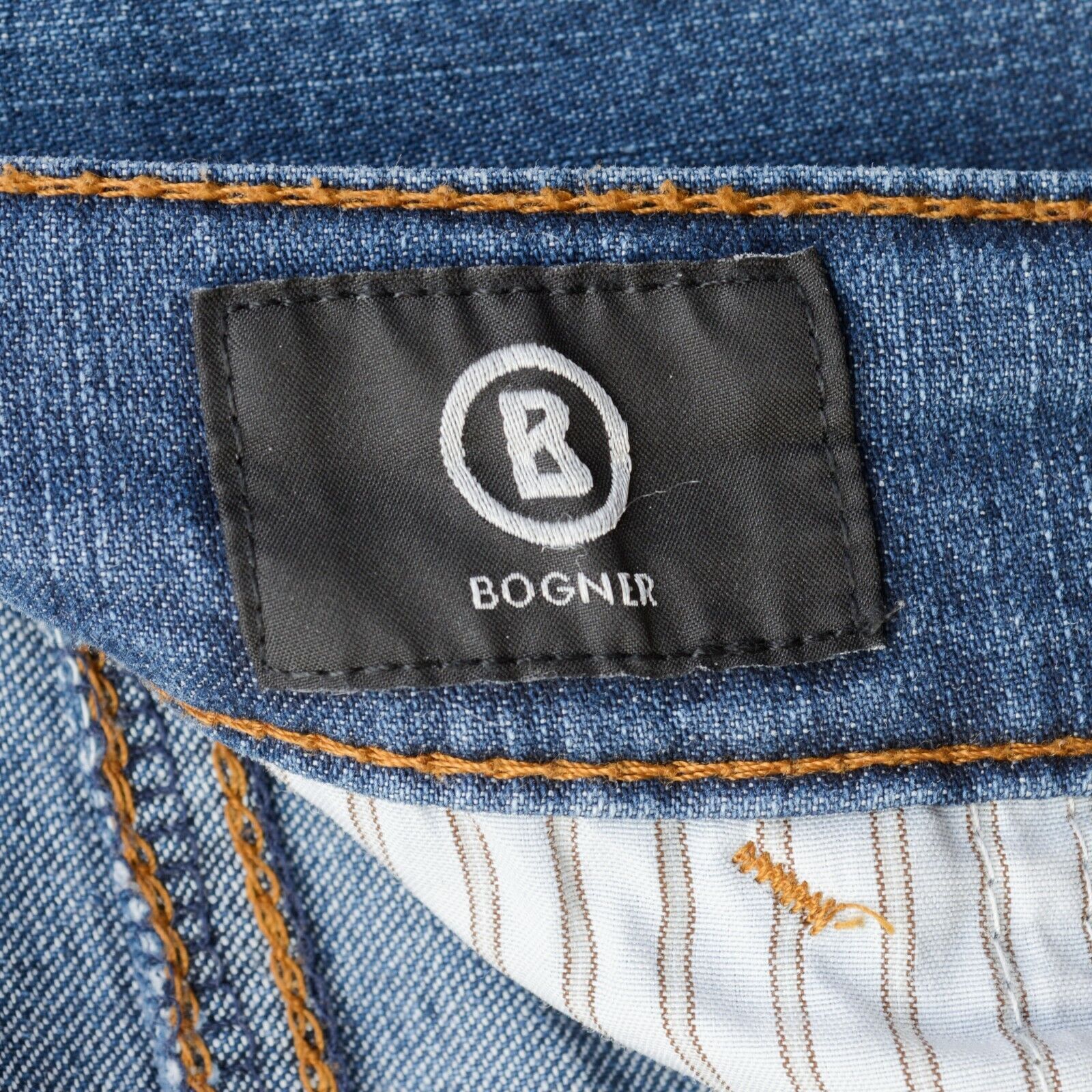 Bogner Jeans UK 16 Stretch Straight Regular EU 42 DE Denim Pants Size 35" - 4 Thumbnail