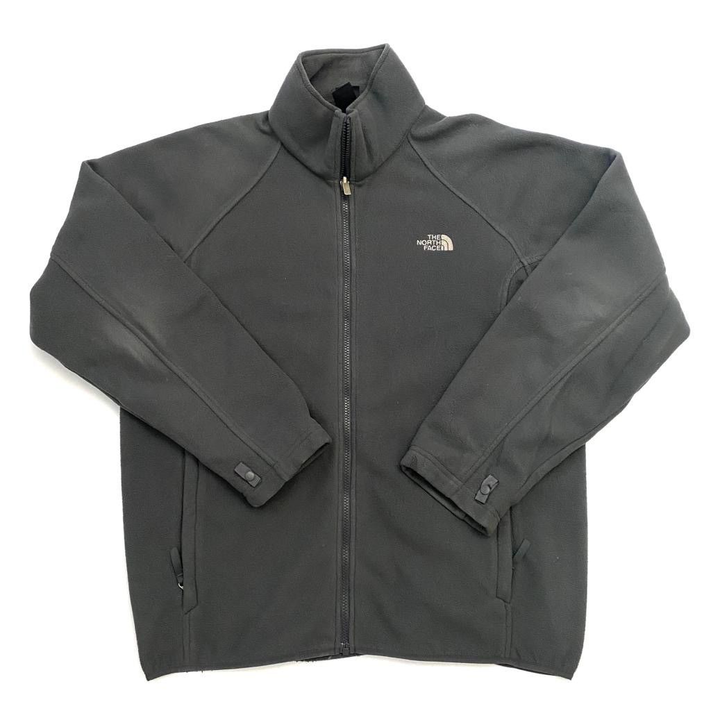 The North Face fleece full zip sweatshirt in grey basic