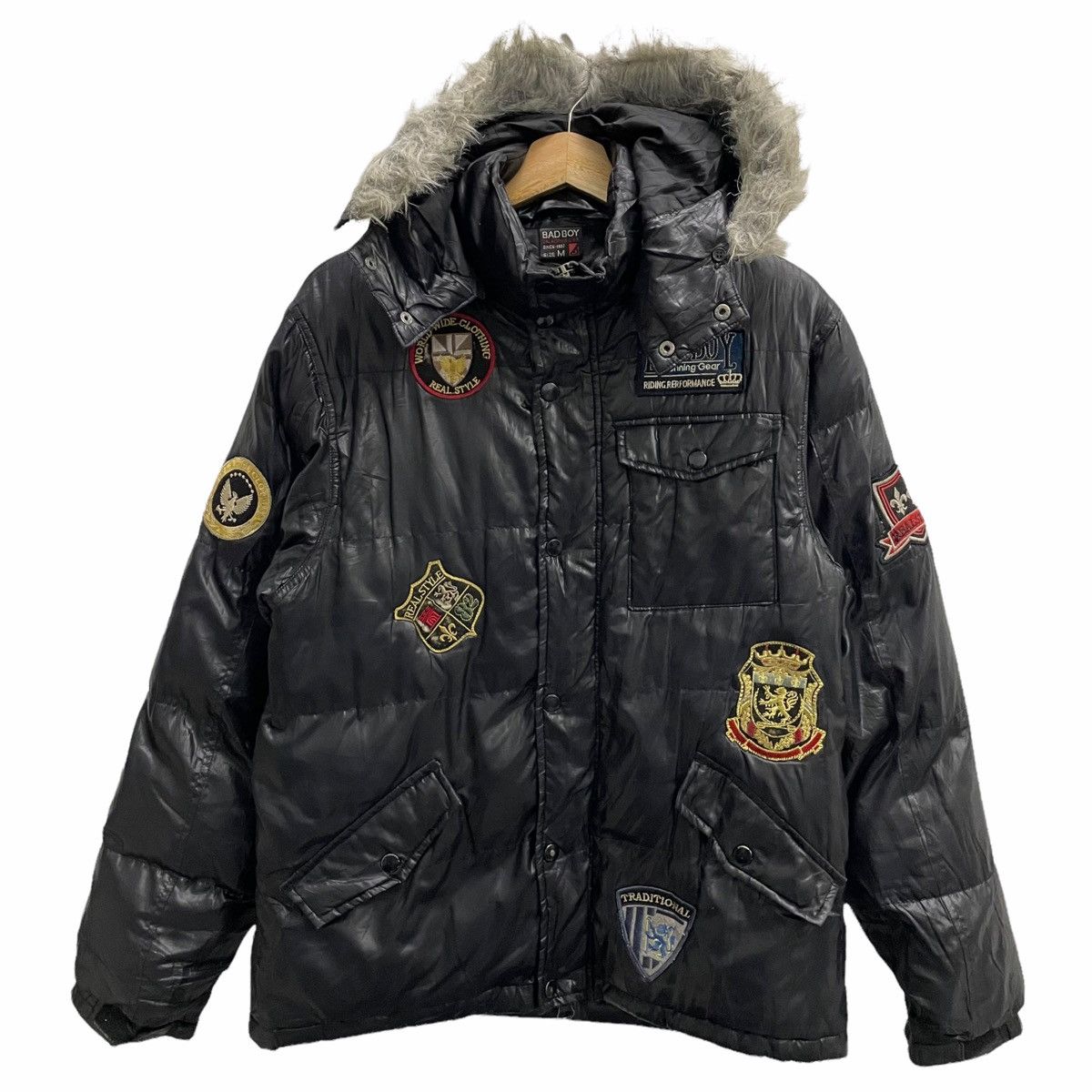 00s Real Fur Leather Riders Hoodie vkei Jackrose 00s vkei trimming