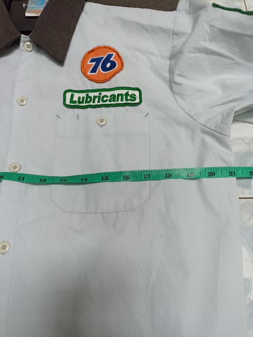 Vintage lubricants 76 button up shirt