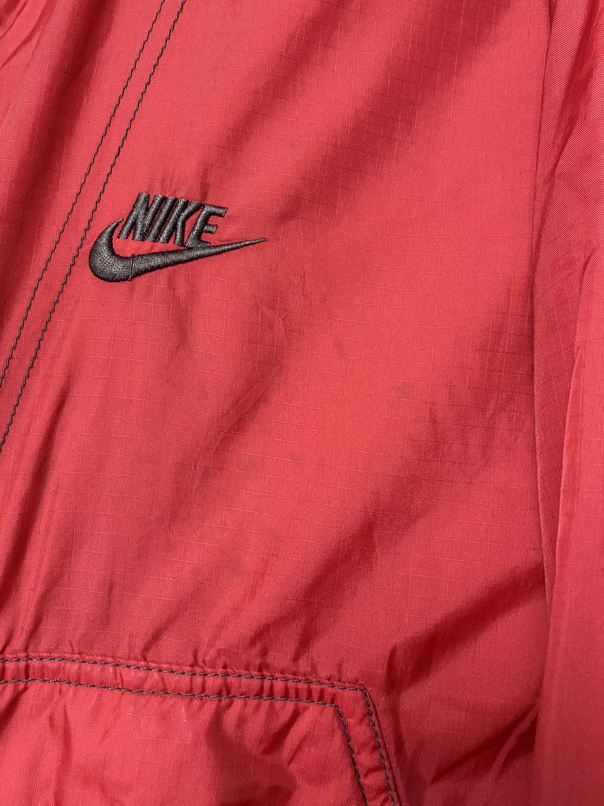 Nike × Vintage 80s Nike vintage anorak jacket red big logo Size US L / EU 52-54 / 3 - 3 Thumbnail
