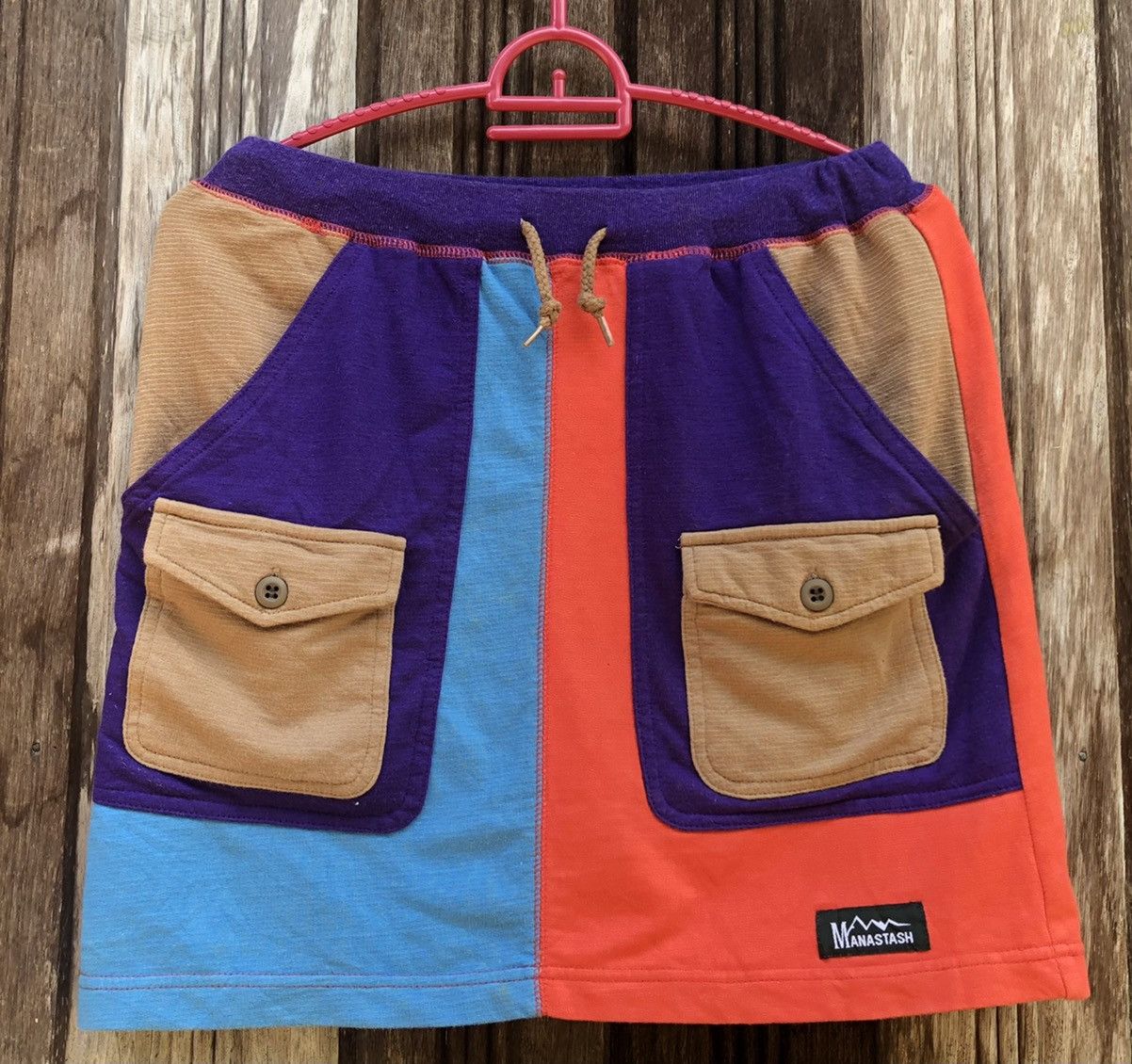 Manastash x multi colour x double pockets skirt