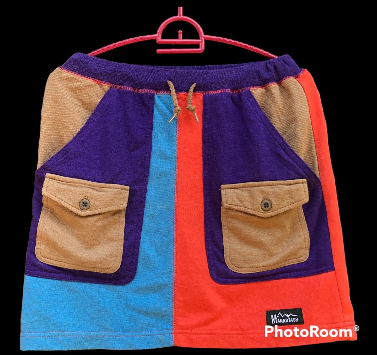 Manastash x multi colour x double pockets skirt
