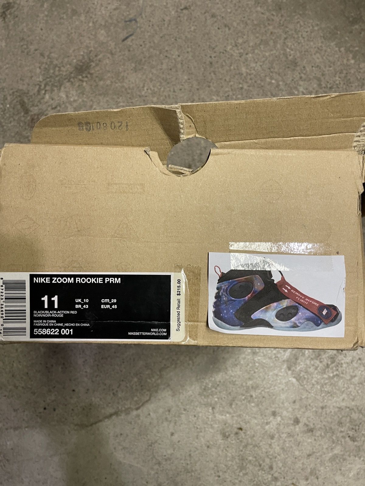 Nike Zoom Rookie Prm Galaxy Black Pod 2012 Size US 11 / EU 44 - 2 Thumbnail