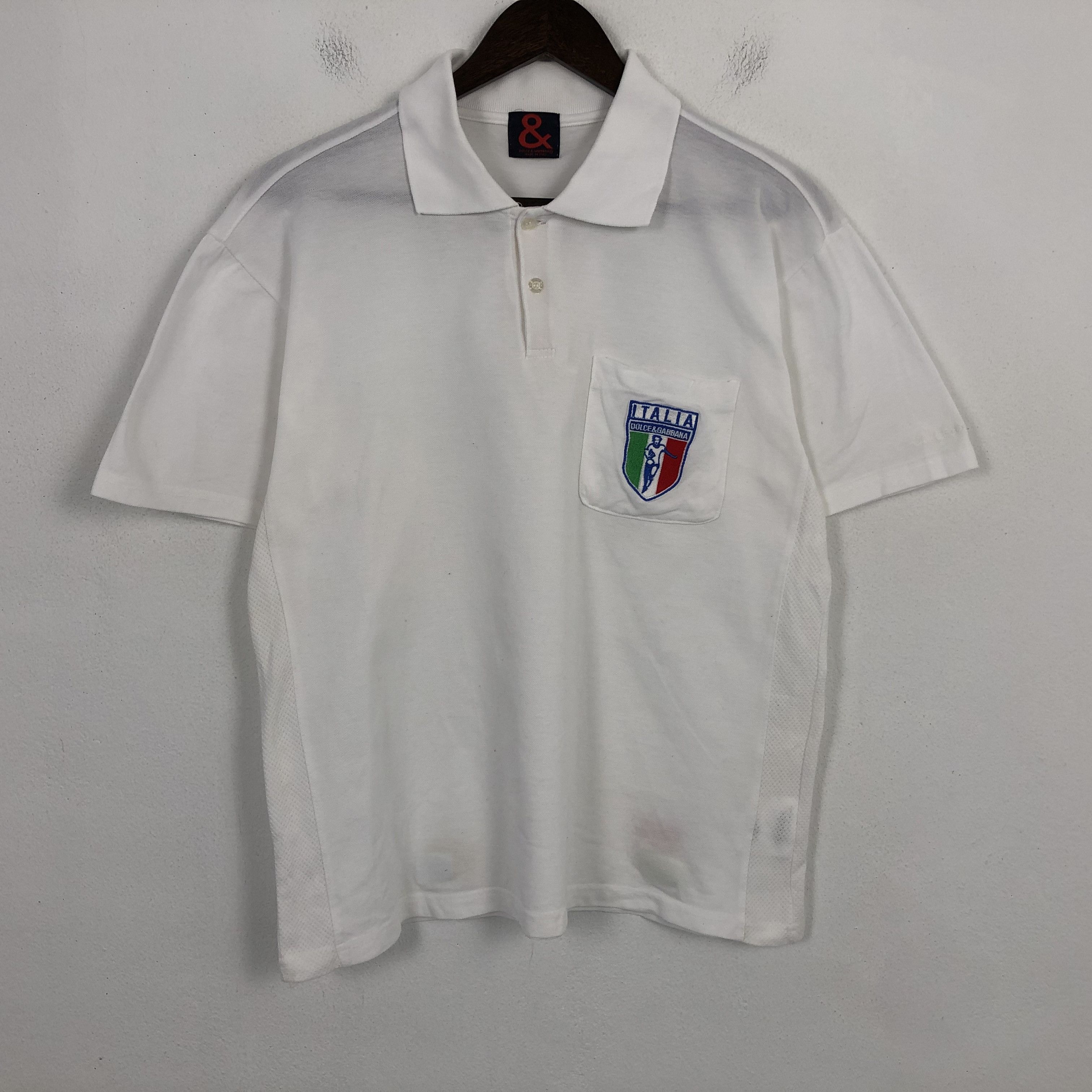 Vintage Dolce Gabbana Italia Football Club Collar Shirt