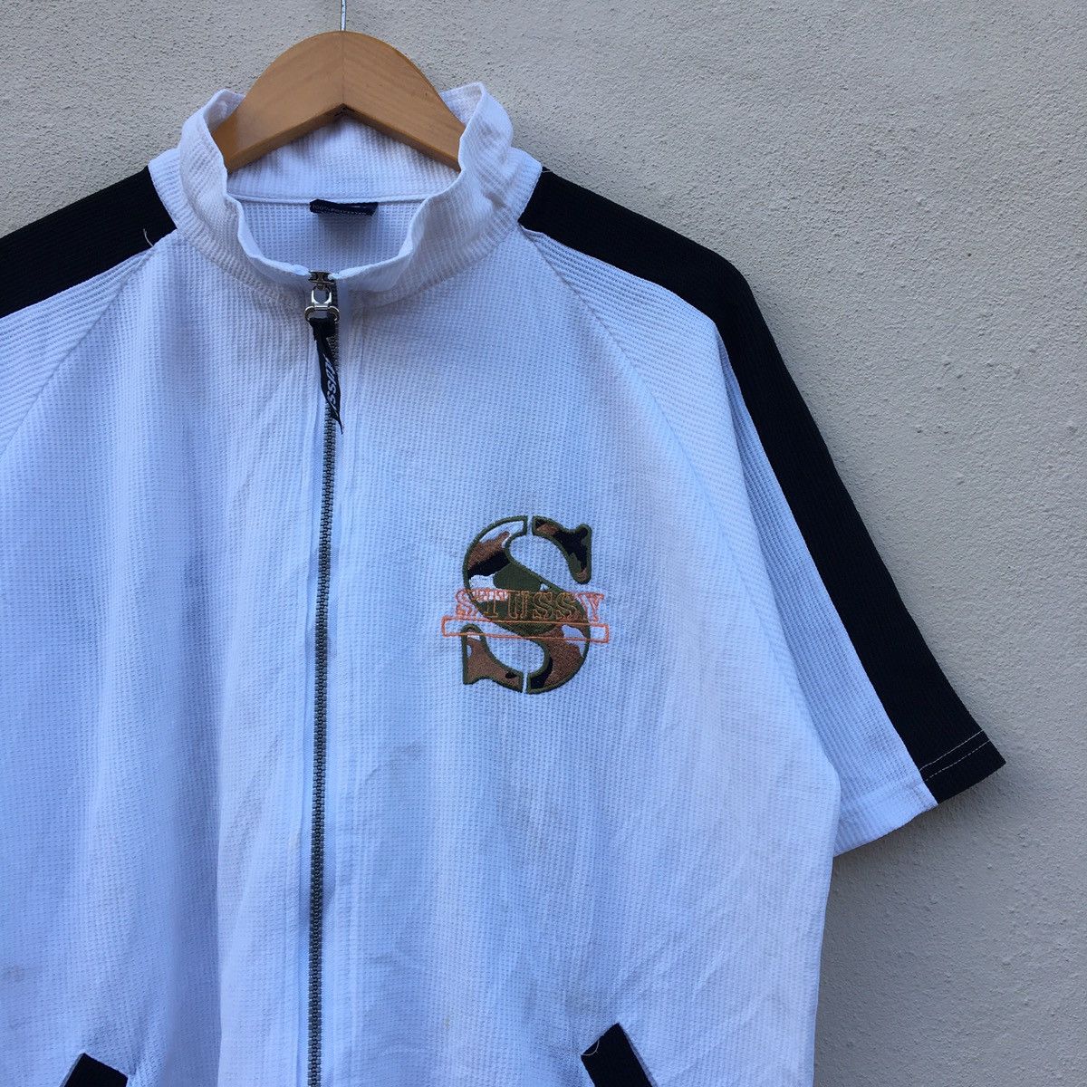Stussy × Vintage RARE‼️Vintage 90s STUSSY BIG SPELLOUT Jacket Size US L / EU 52-54 / 3 - 5 Thumbnail