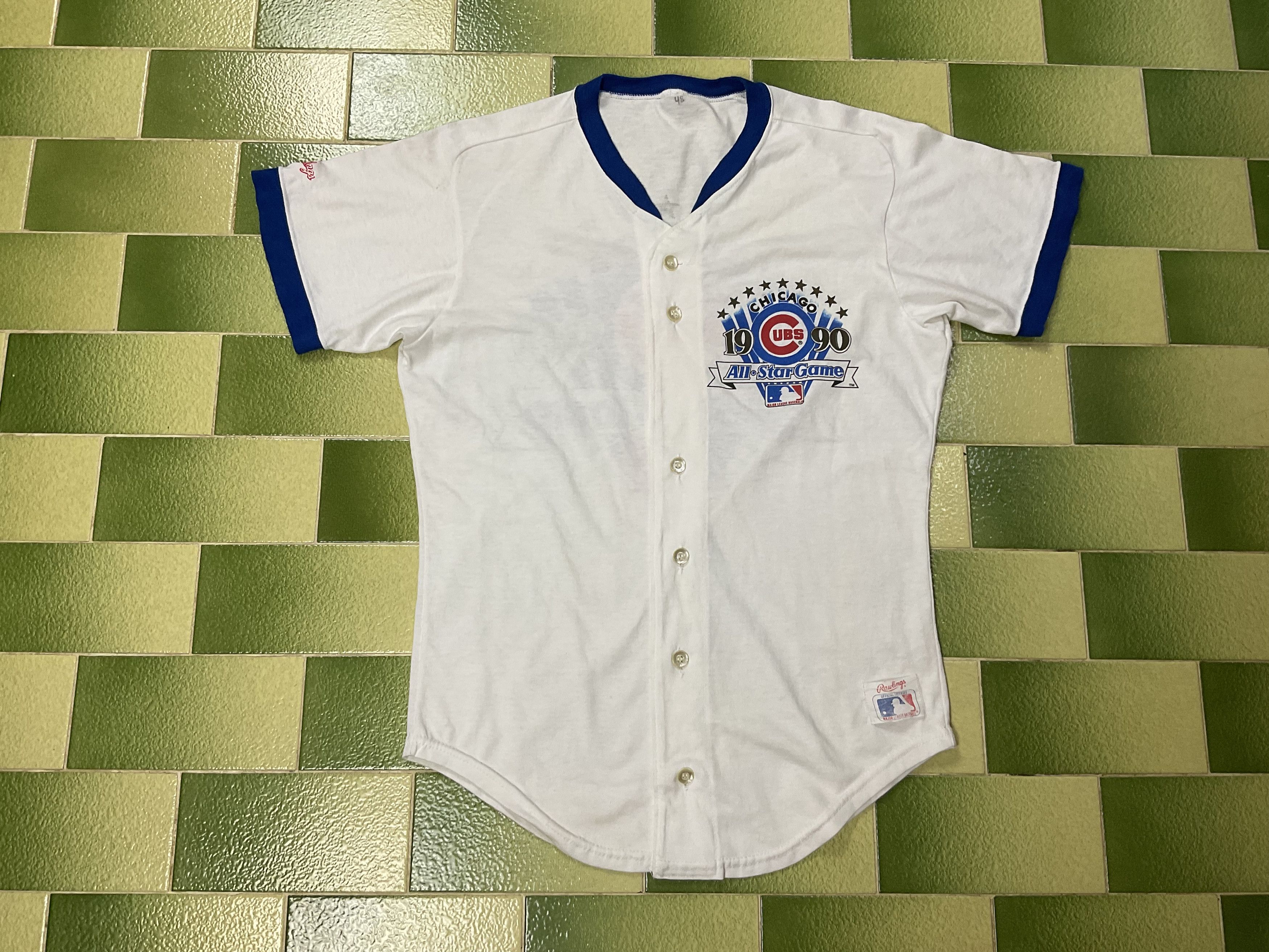 MLB Vintage 90s Chicago Cubs 1990 All Star Game Jersey Size US M / EU 48-50 / 2 - 2 Thumbnail