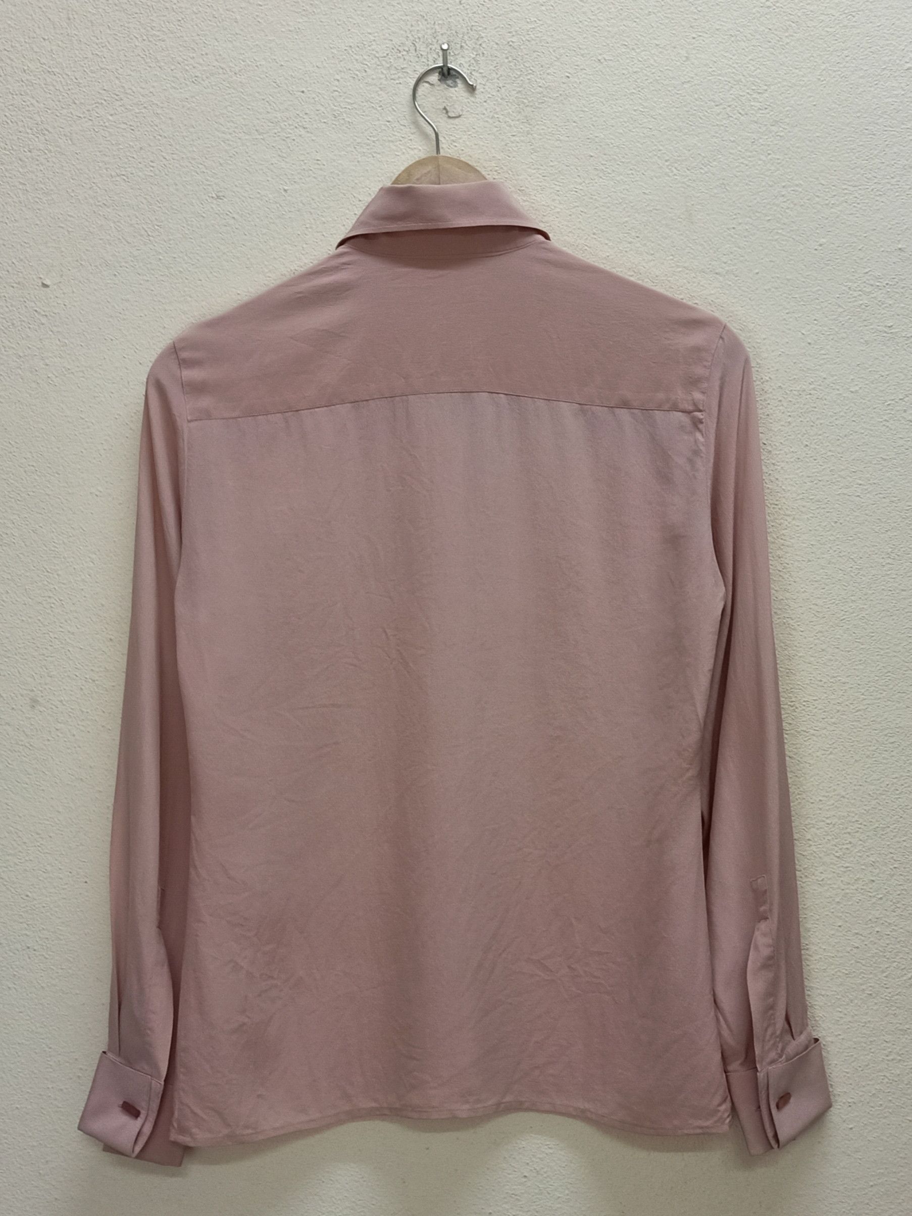 Max Mara MAX MARA Italy Silk Beige Peach Full Button Up Shirt Size XS / US 0-2 / IT 36-38 - 3 Thumbnail