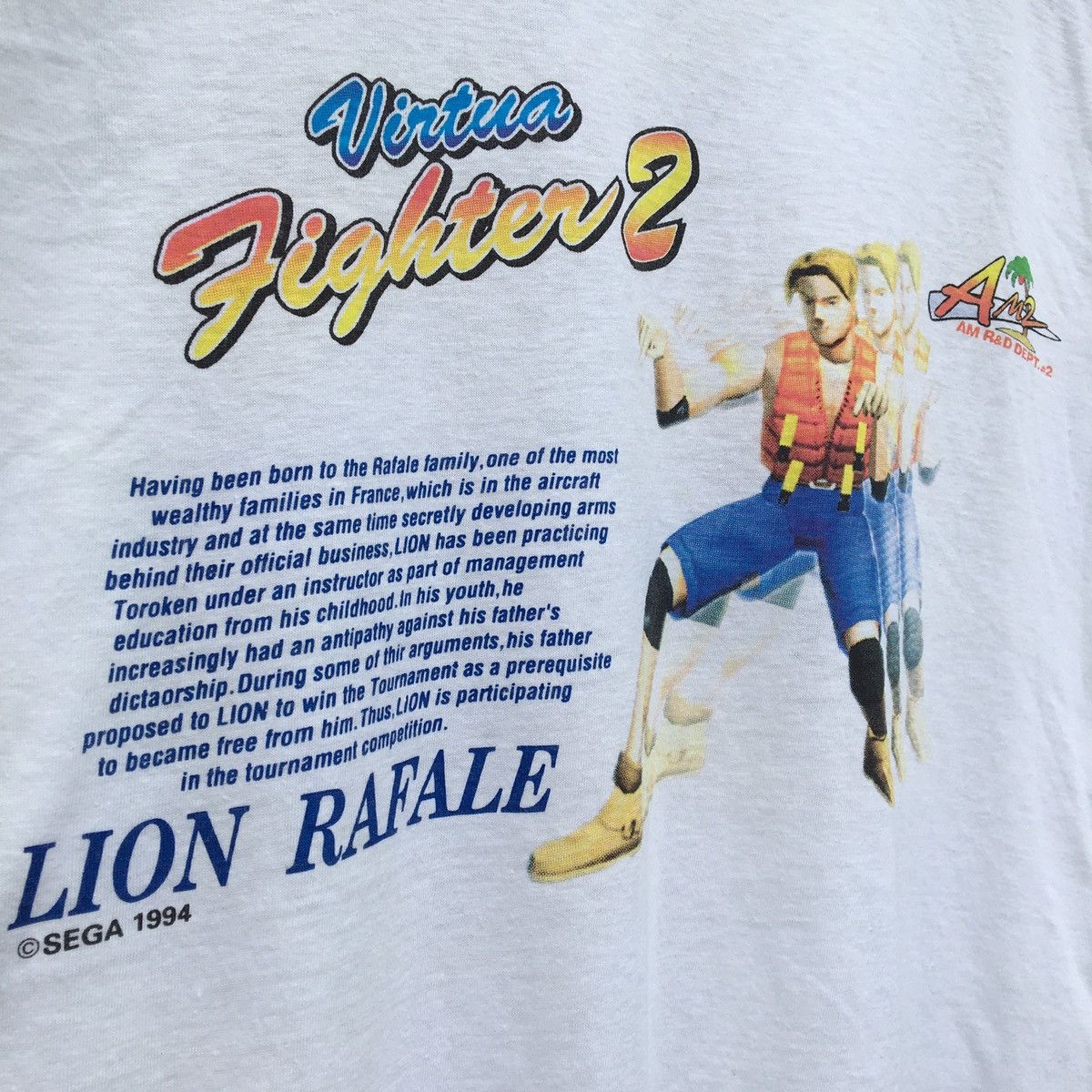 Playstation × The Game × Vintage Vintage 90s SEGA VIRTUA FIGHTER 2 GAMES Promo T-shirt Size US M / EU 48-50 / 2 - 5 Thumbnail