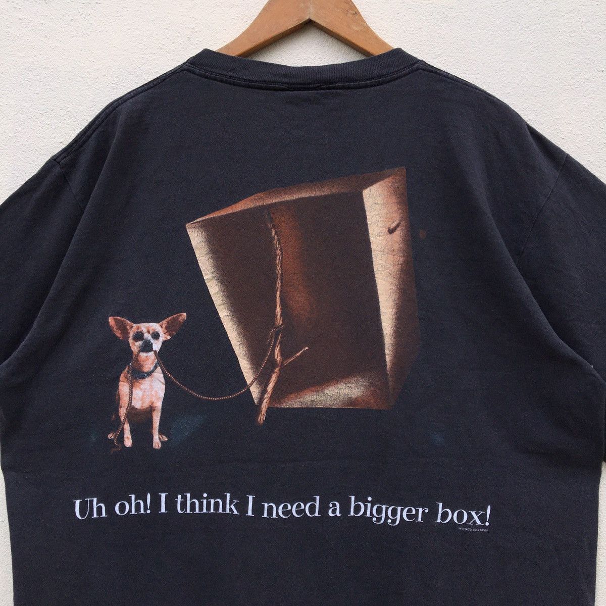 Vintage Vintage 90s DISTRESSED SUNFADE TACO BELL 1998 T-shirt Size US XL / EU 56 / 4 - 8 Thumbnail