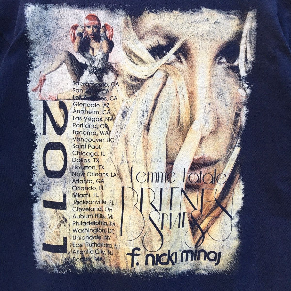Band Tees × Vintage RARE‼️Vintage BRITNEY SPEARS FEMME FATALE TOUR T-shirt Size US L / EU 52-54 / 3 - 6 Thumbnail