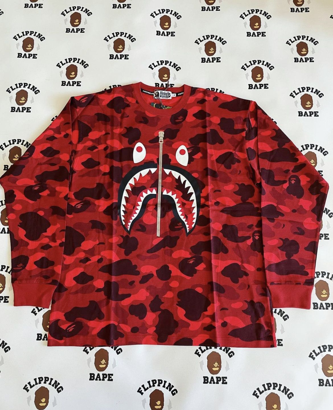 Bape BAPE COLOR CAMO SHARK RELAXED FIT L/S TEE | Grailed