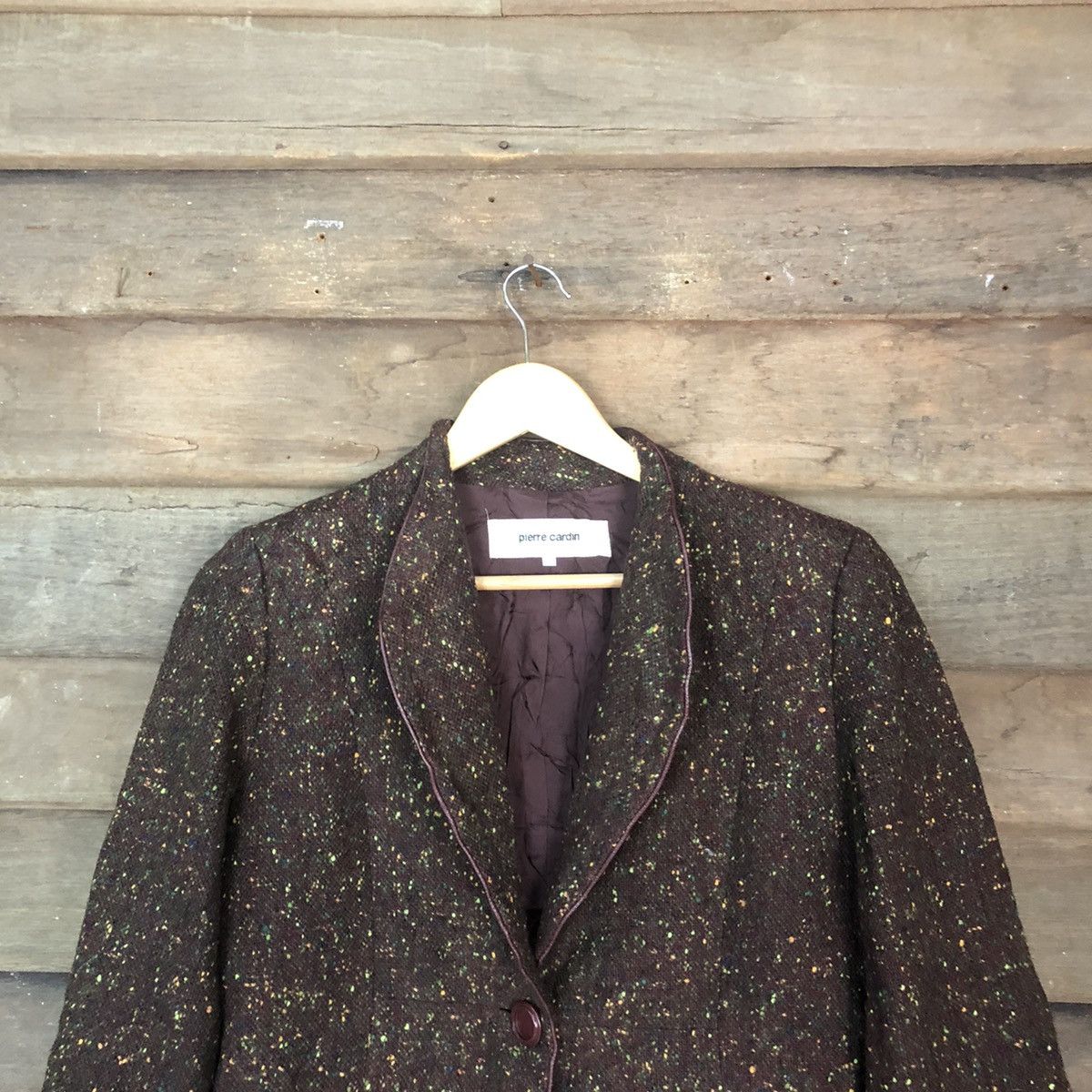 Japanese Brand Pierre Cardin Dark Brown cardigan #H354 Size M / US 6-8 / IT 42-44 - 2 Thumbnail