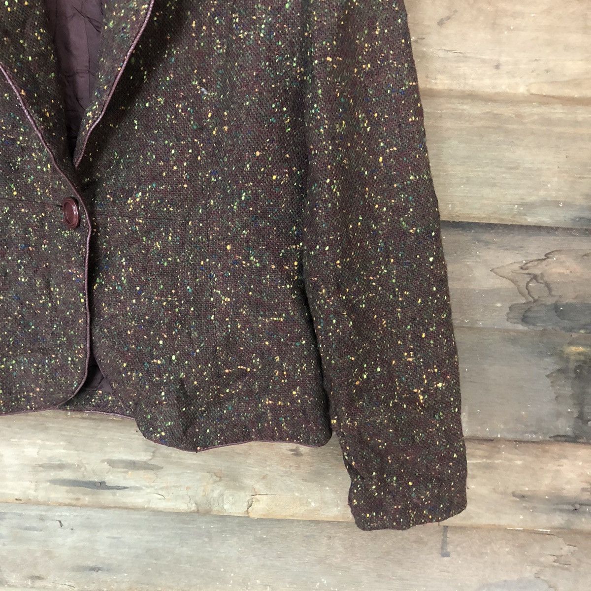 Japanese Brand Pierre Cardin Dark Brown cardigan #H354 Size M / US 6-8 / IT 42-44 - 5 Thumbnail