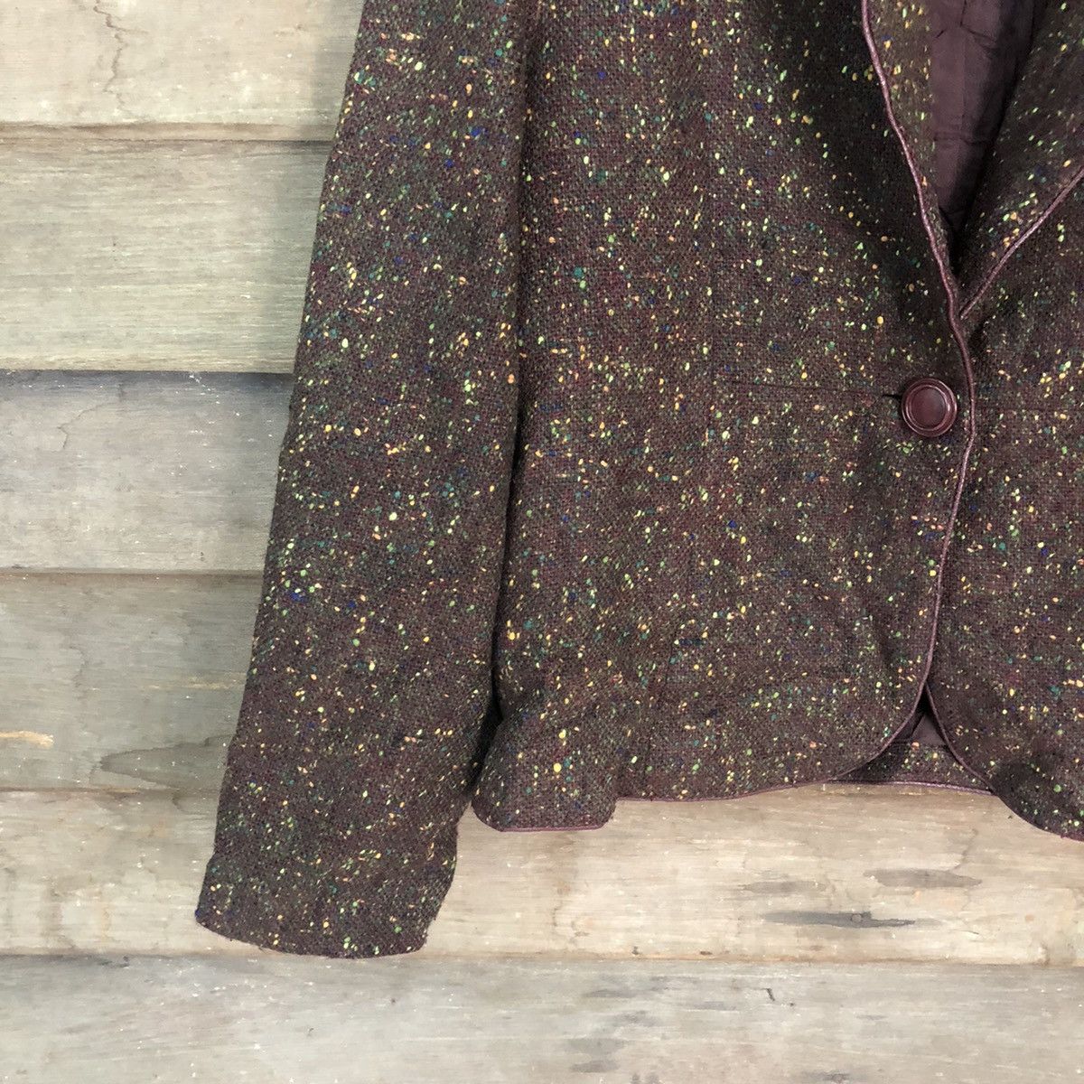 Japanese Brand Pierre Cardin Dark Brown cardigan #H354 Size M / US 6-8 / IT 42-44 - 4 Thumbnail