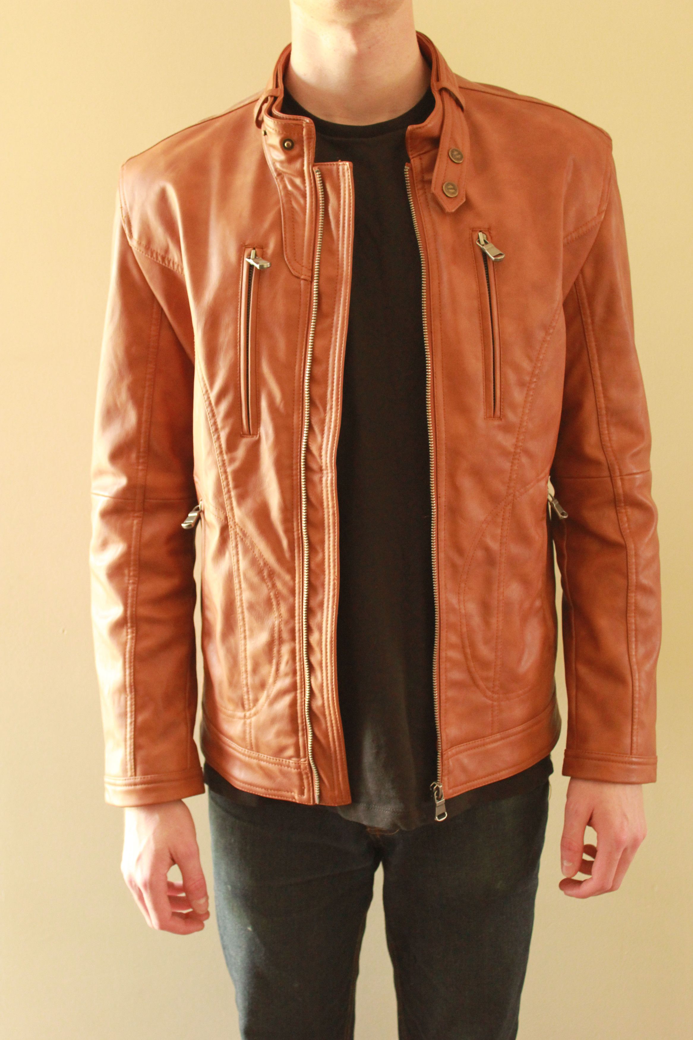 The Academee Brand Caramel Leather-Look Jacket Size US M / EU 48-50 / 2 - 1 Preview