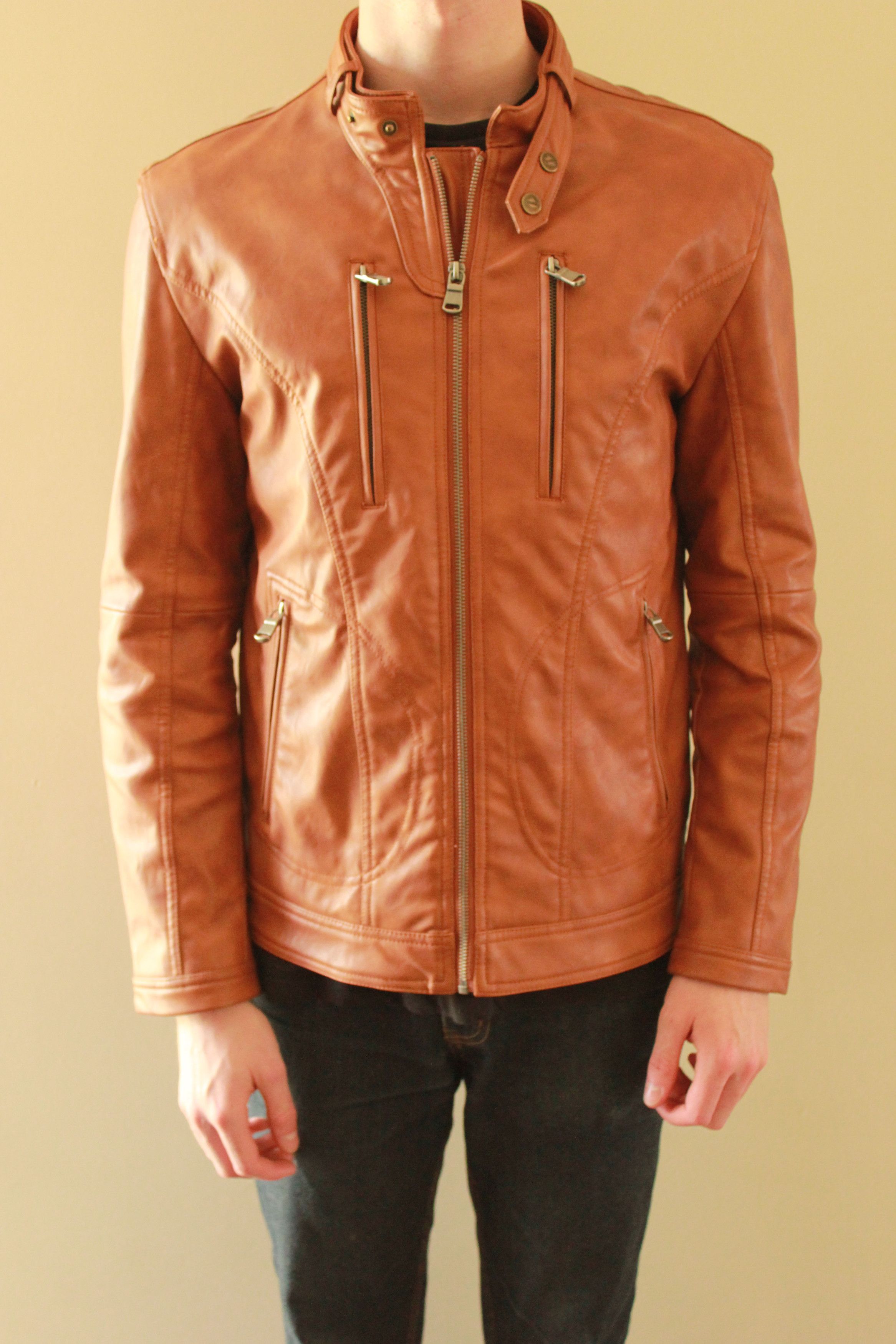 The Academee Brand Caramel Leather-Look Jacket Size US M / EU 48-50 / 2 - 3 Thumbnail