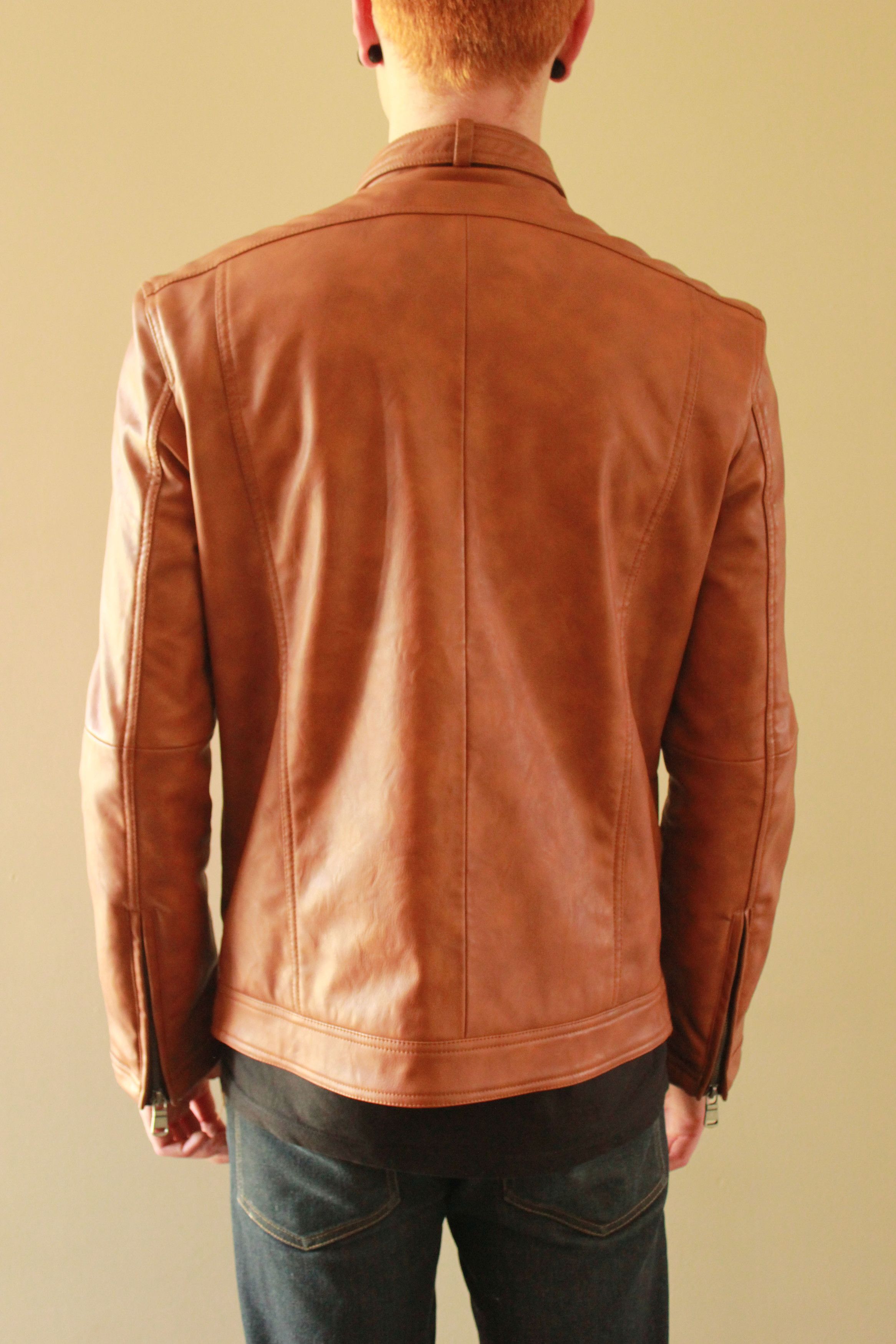 The Academee Brand Caramel Leather-Look Jacket Size US M / EU 48-50 / 2 - 4 Thumbnail