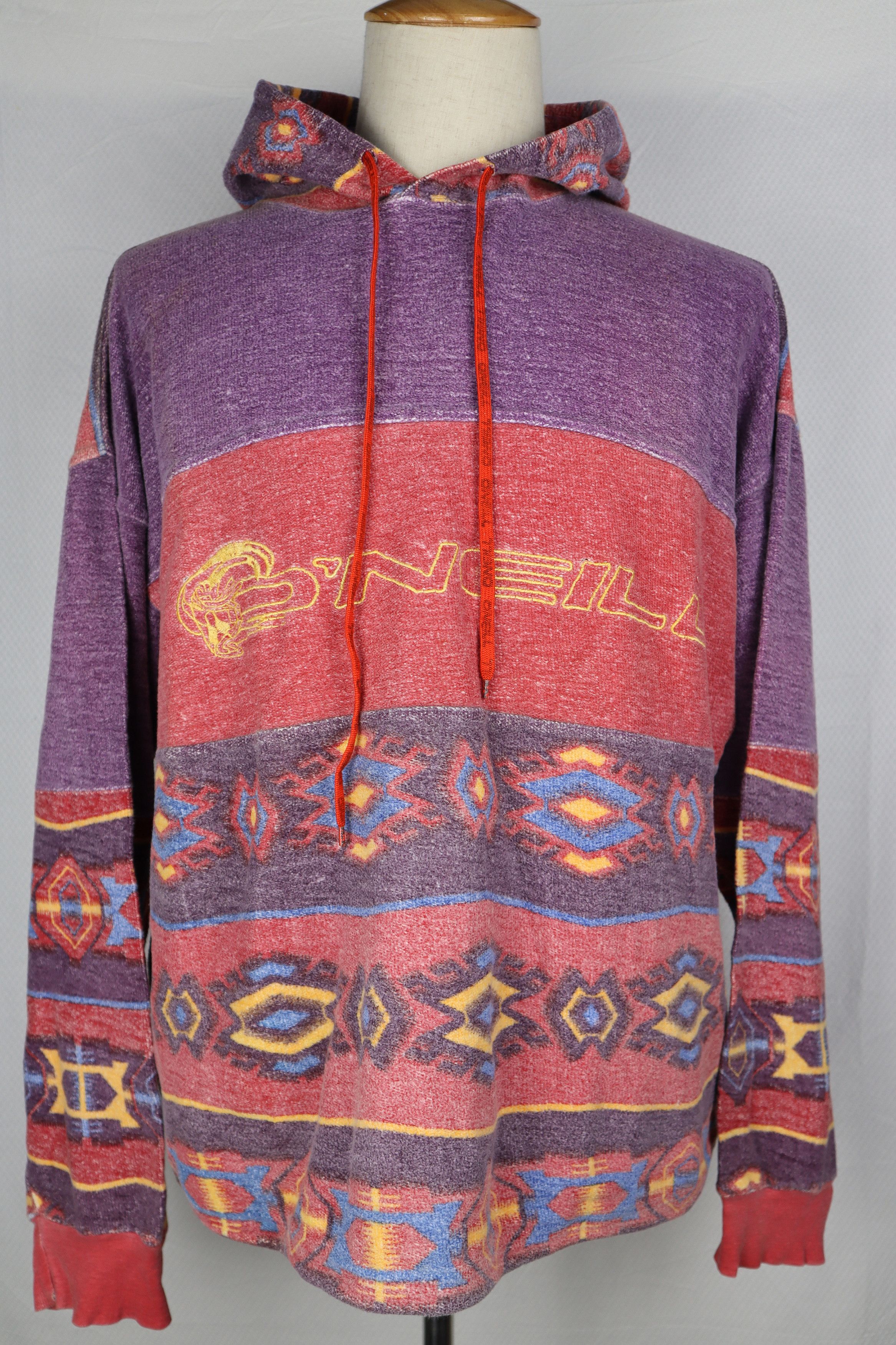 Oneill VINTAGE 90'S ONEILL HOODIE NATIVE DESIGN | Grailed