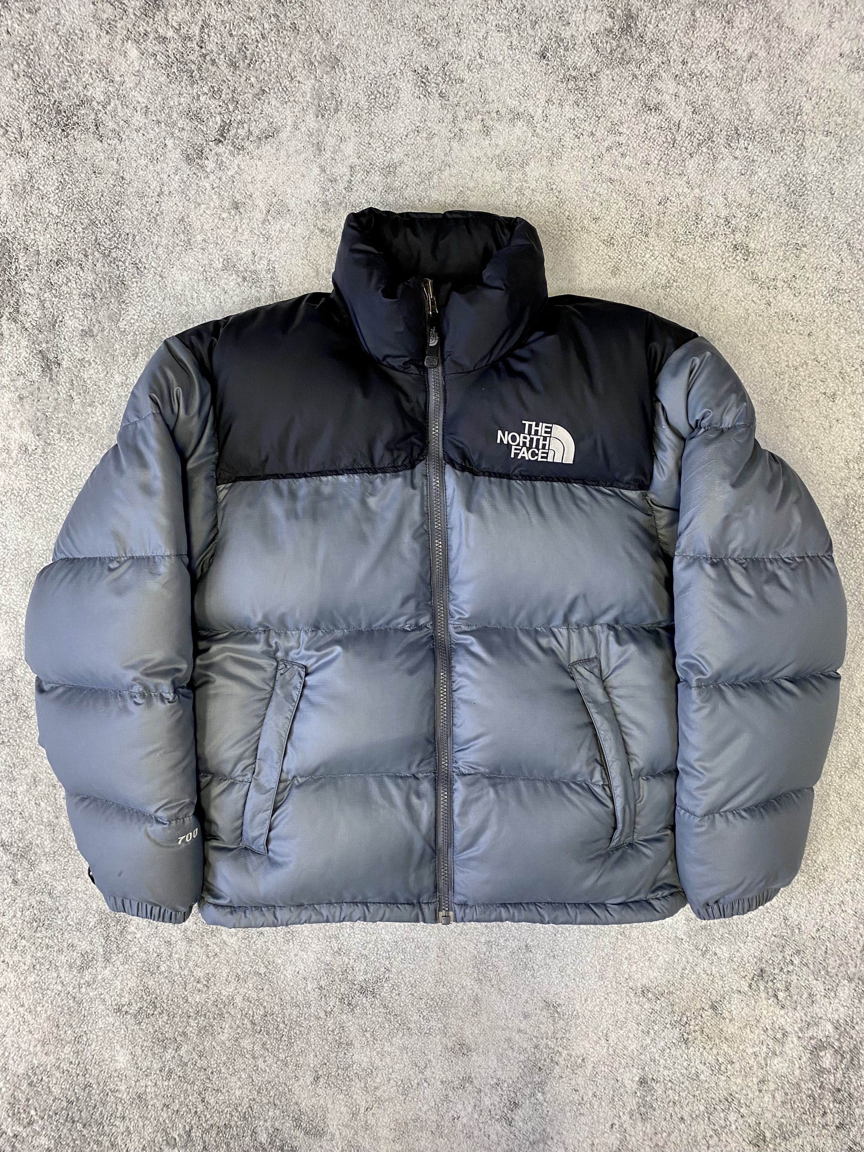 Vintage The North Face Gray Nuptse Vintage Down Puffer | Grailed