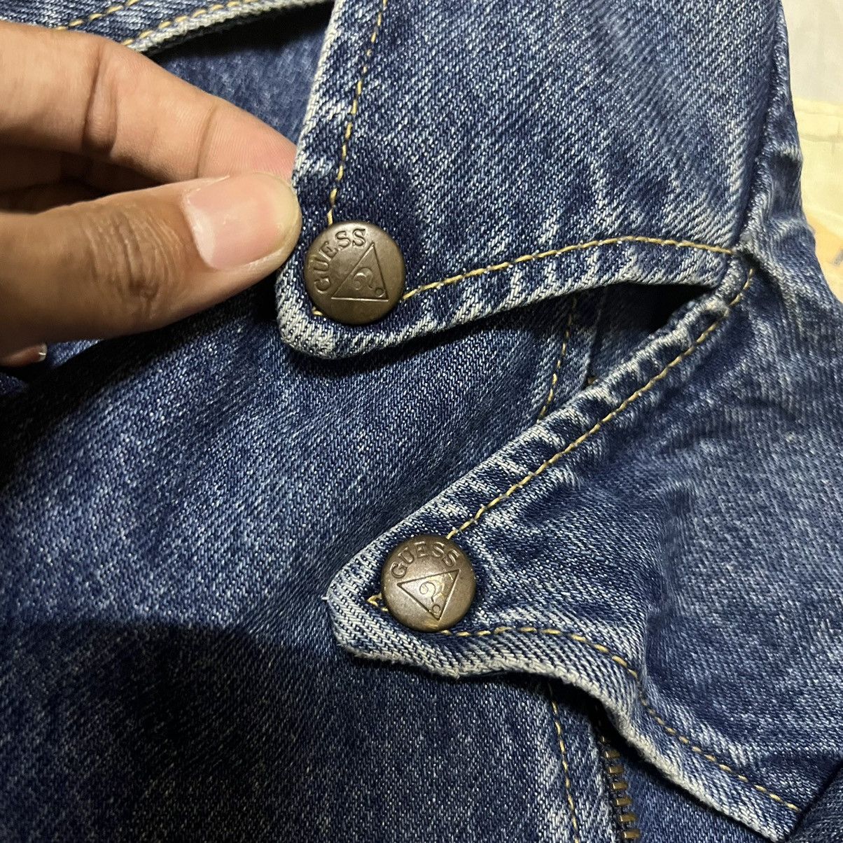 Guess Vintage Guess Big Logo Double Collar Denim Jacket Size US XL / EU 56 / 4 - 6 Thumbnail
