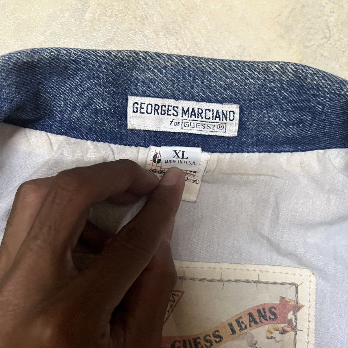 Guess Vintage Guess Big Logo Double Collar Denim Jacket Size US XL / EU 56 / 4 - 10 Thumbnail
