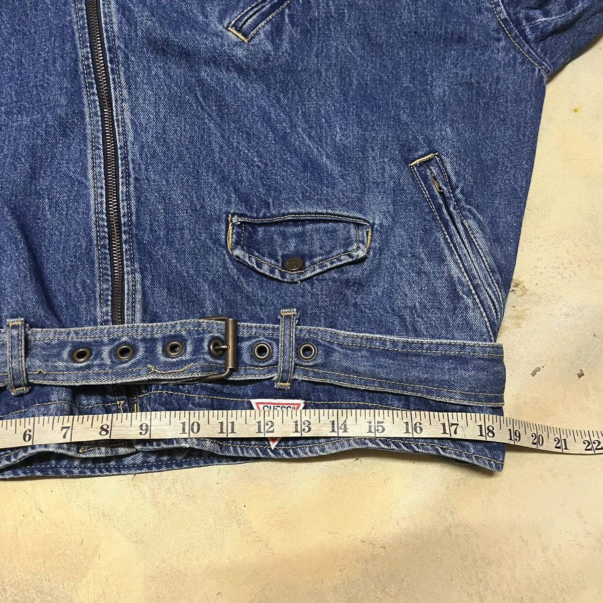 Guess Vintage Guess Big Logo Double Collar Denim Jacket Size US XL / EU 56 / 4 - 12 Thumbnail